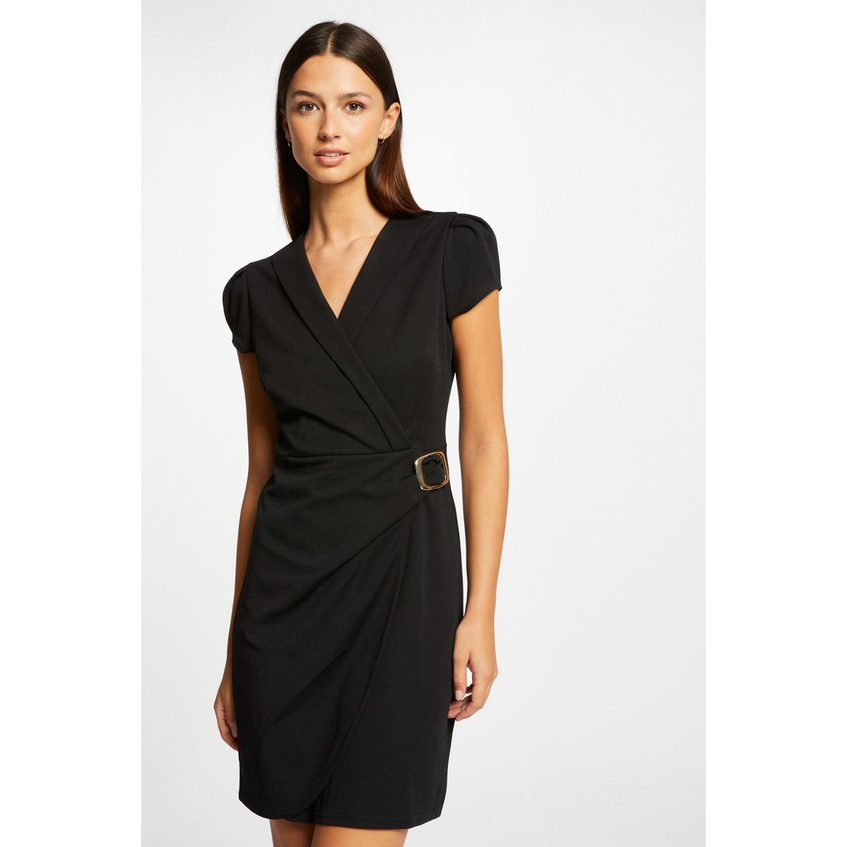 Robe portefeuille avec boucle noir Morgan La Redoute