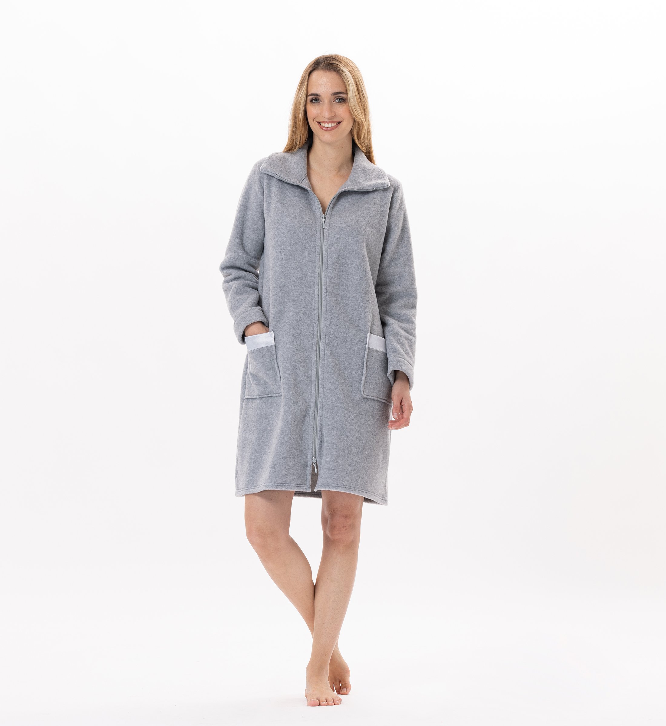 Robe de chambre zippée en polaire ESSENTIEL H54A, LE CHAT