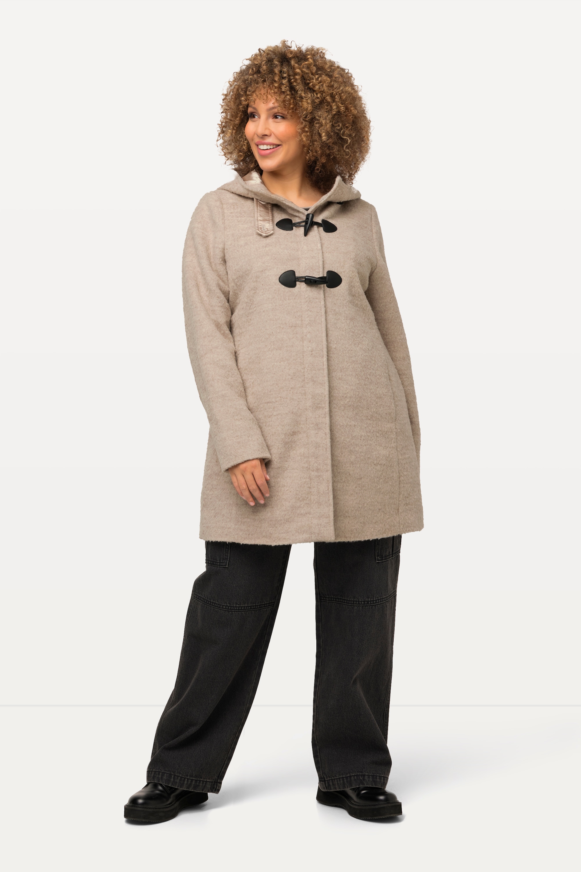 Duffle-coat en laine mélangée, ULLA POPKEN