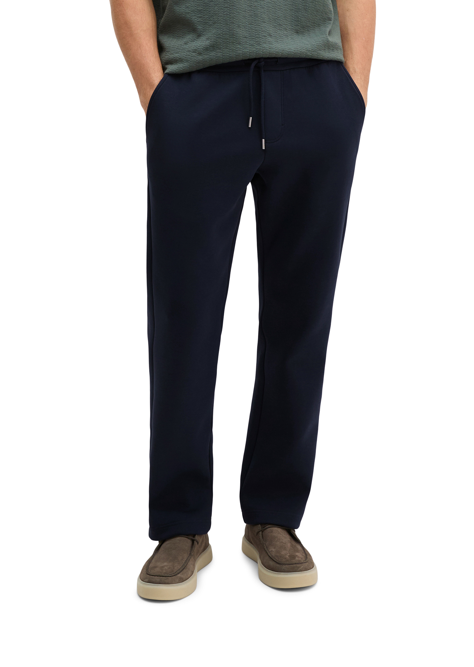 Pantalon sweat regular en scuba interlock, MARC O'POLO