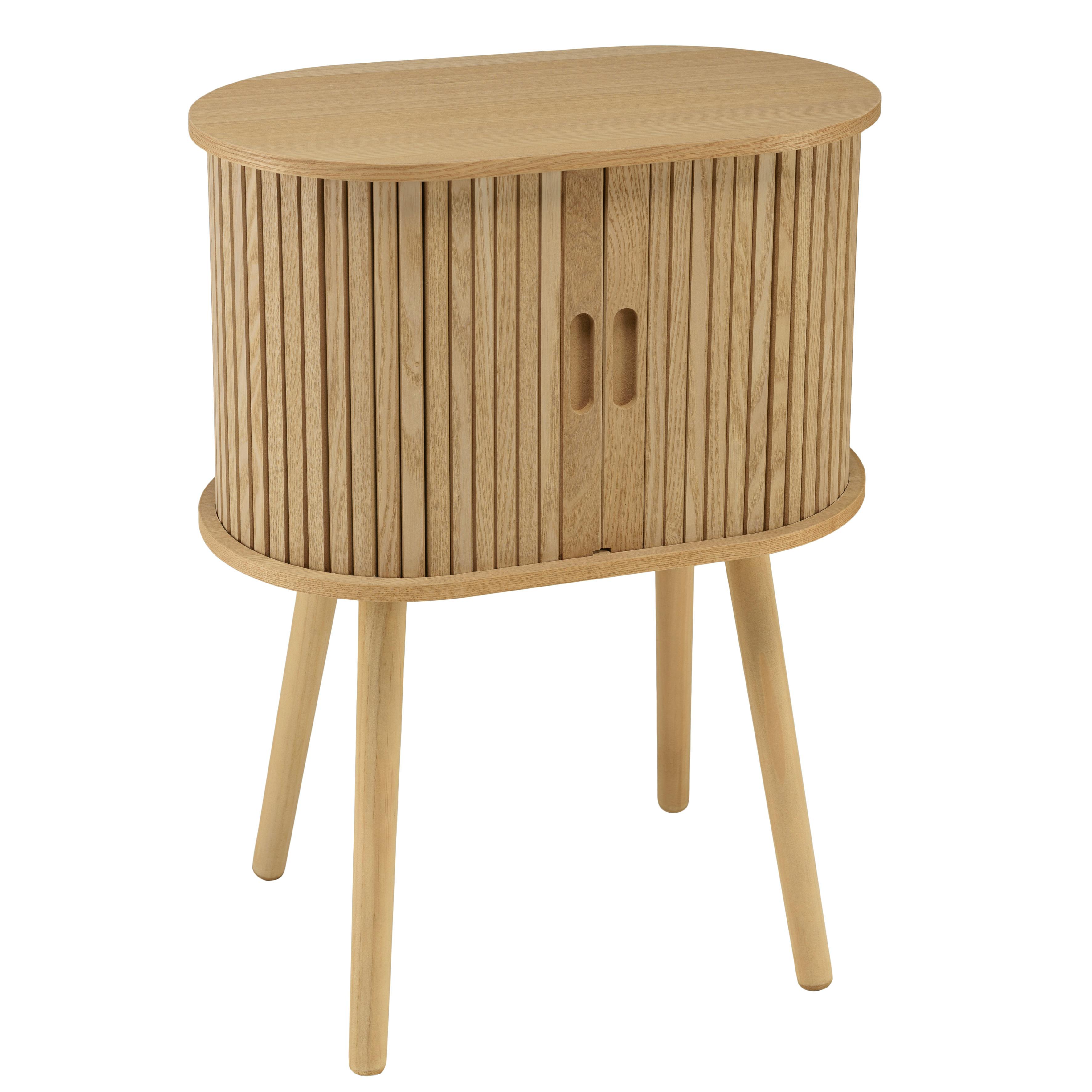 Meuble de rangement ovale en bois couleur naturelle CASTILLE, PIER IMPORT