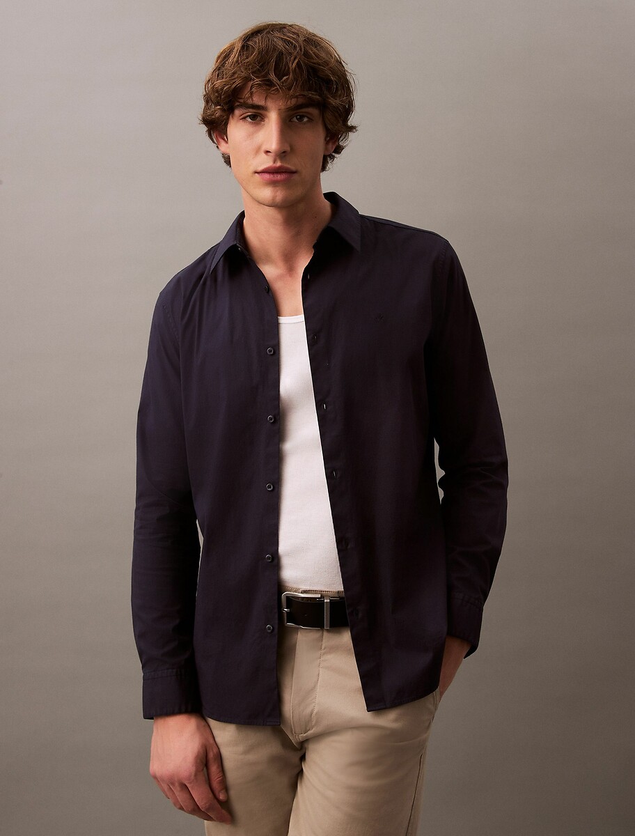 Camisa de mangas compridas de corte justo, CALVIN KLEIN