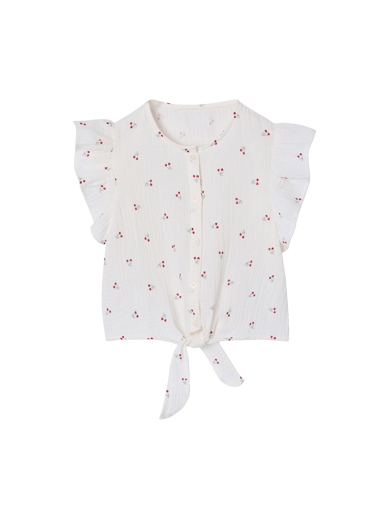 Blouse manches volantées, VERTBAUDET