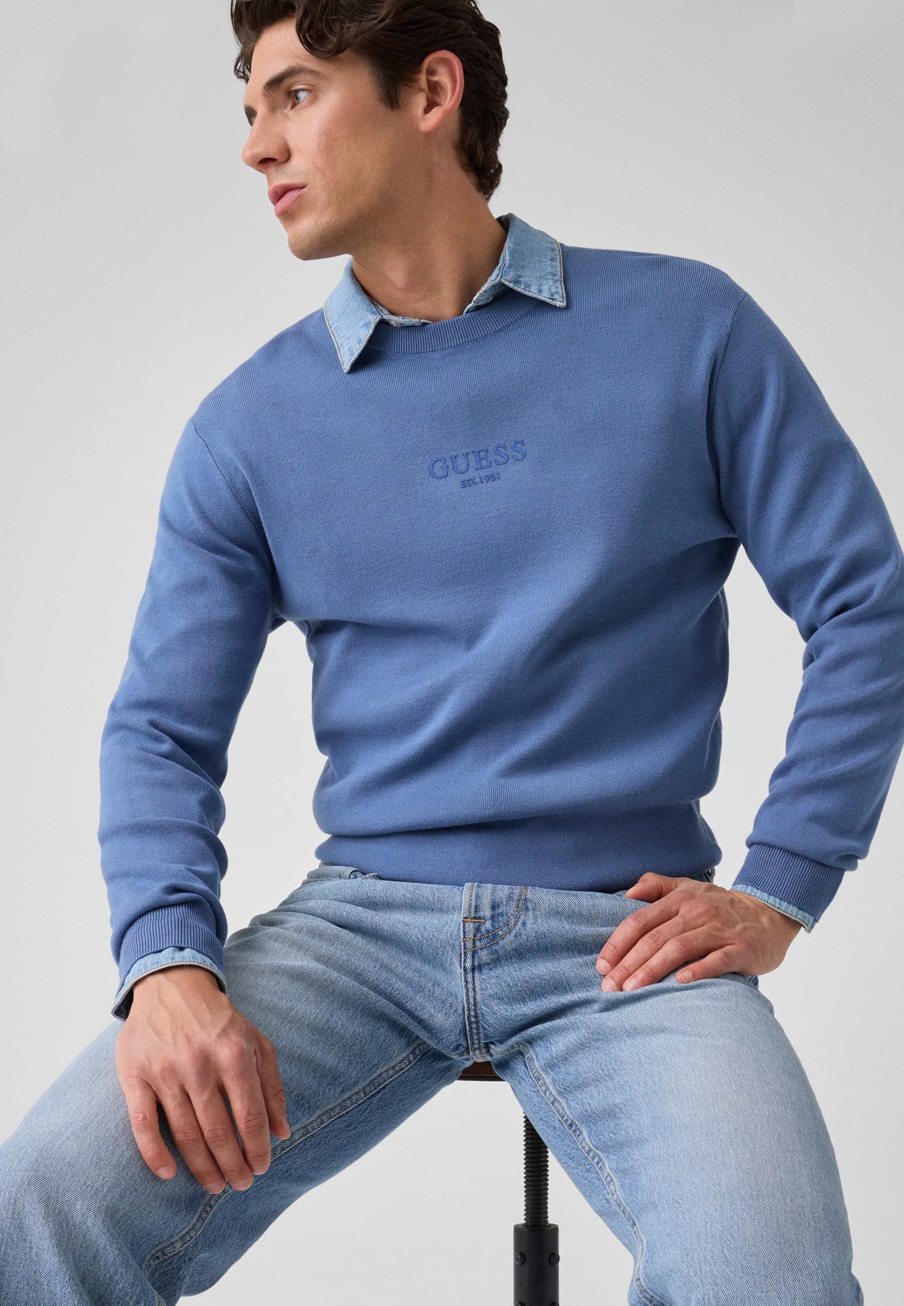 Pull Avec Logo Brodé, GUESS