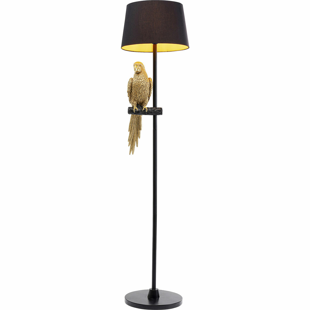 Lampadaire Animal Parrot doré 176cm, KARE DESIGN