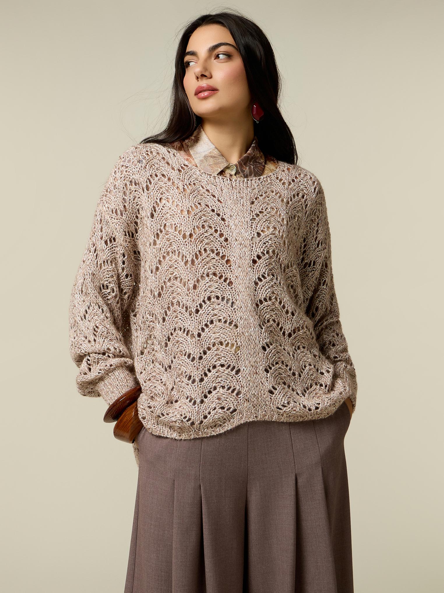Pull ajouré à paillettes, OLTRE