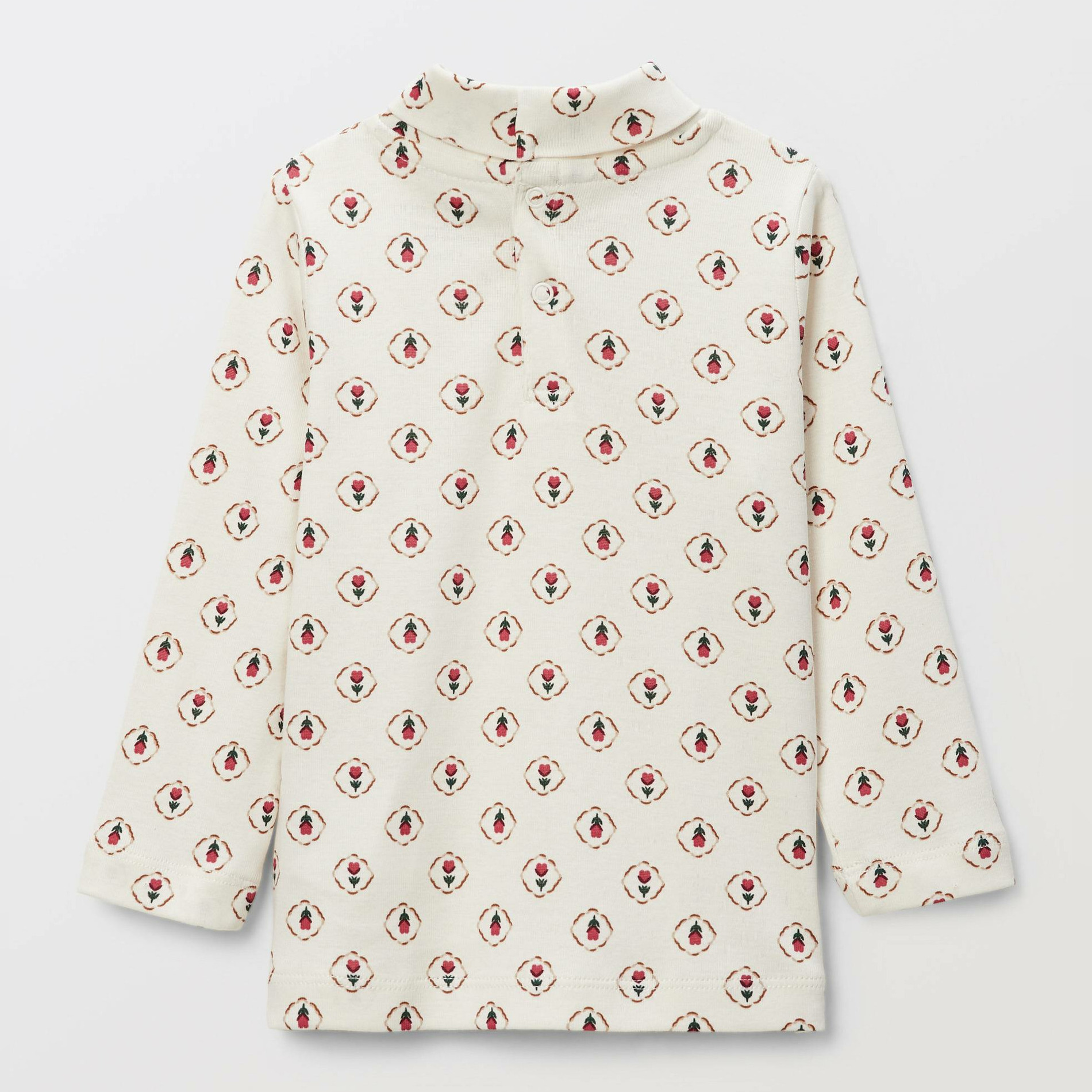 T-shirt manches longues col roulé imprimé en coton BIO GOTS, BOUT'CHOU