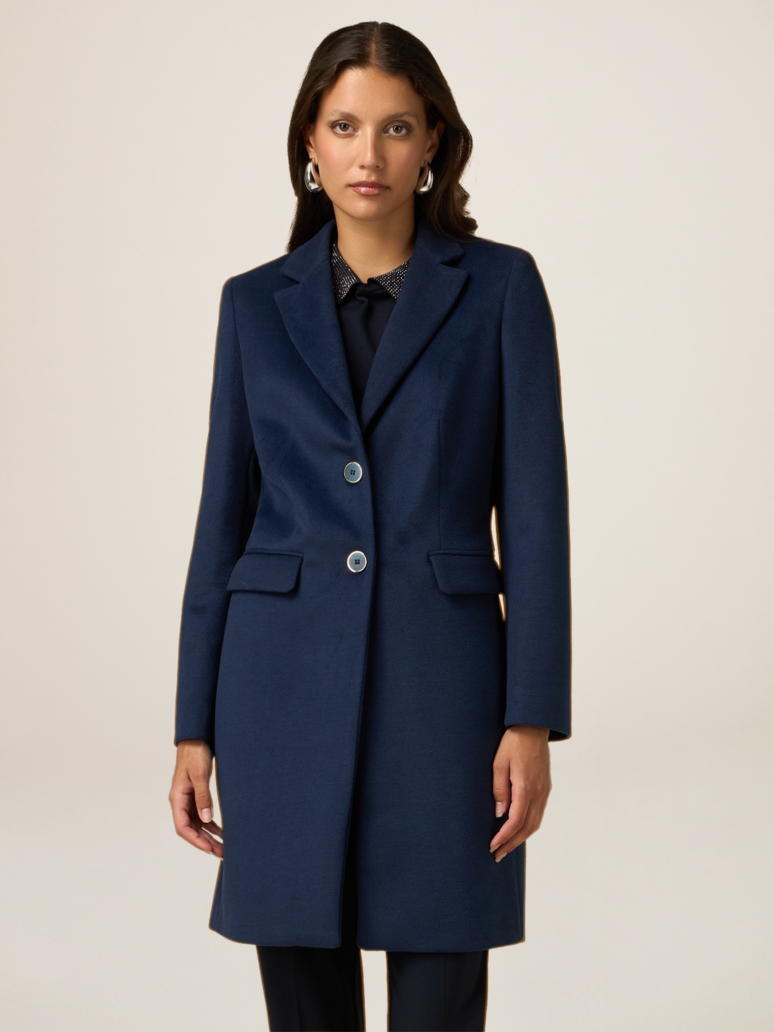 Single-breasted coat with pockets, OLTRE
