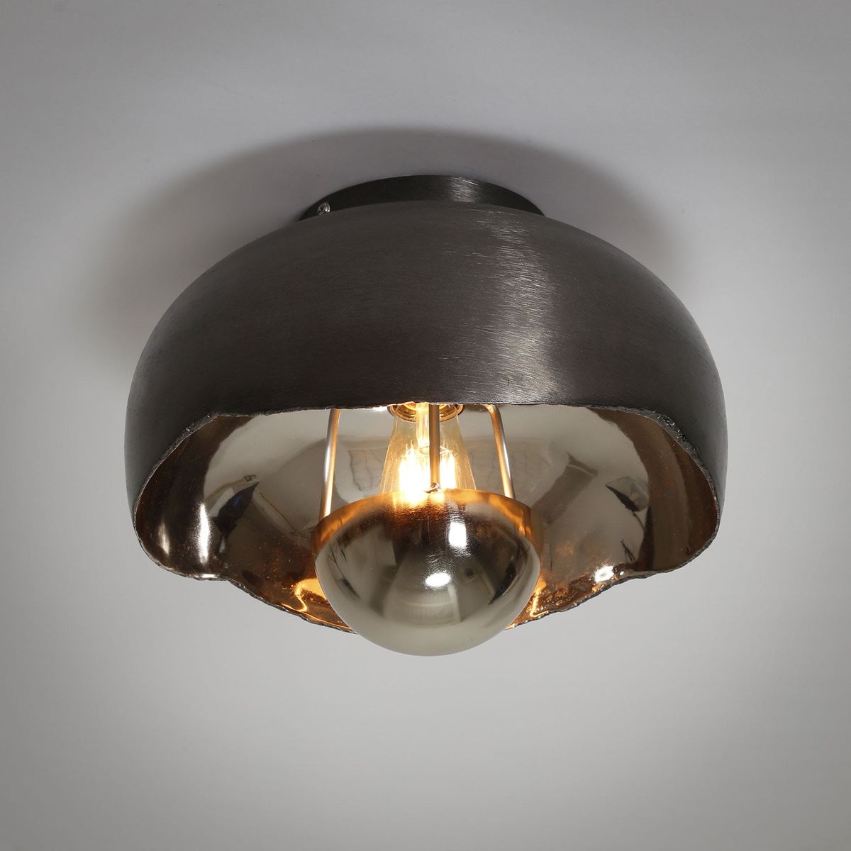 Lampe design noir et argent D 50 cm RALF, Lampes à poser