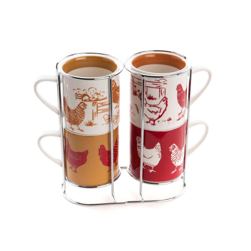 Coffret de 4 tasses déjeuner Maggie, AMADEUS