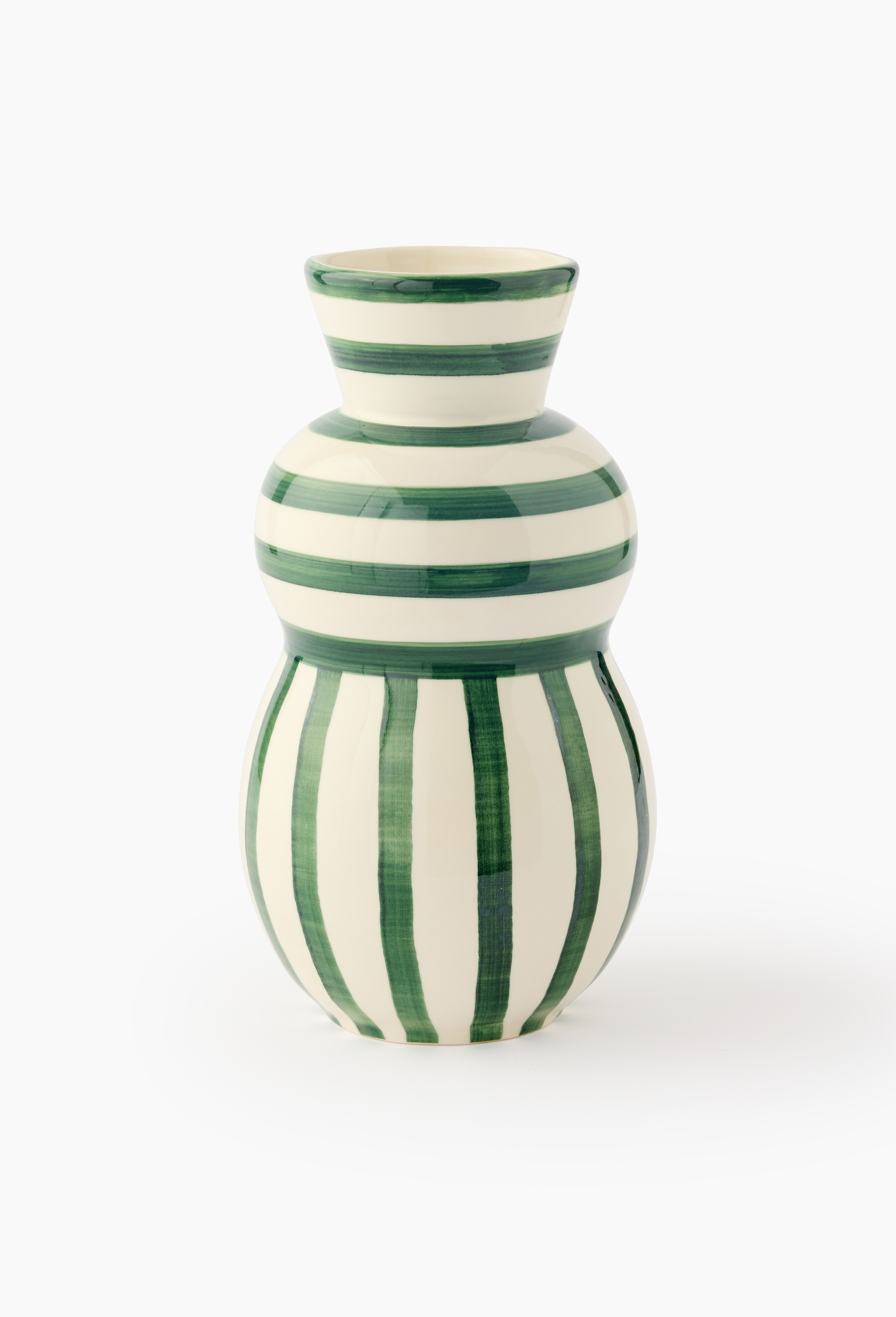 Vase deux boules à rayures, MONOPRIX MAISON