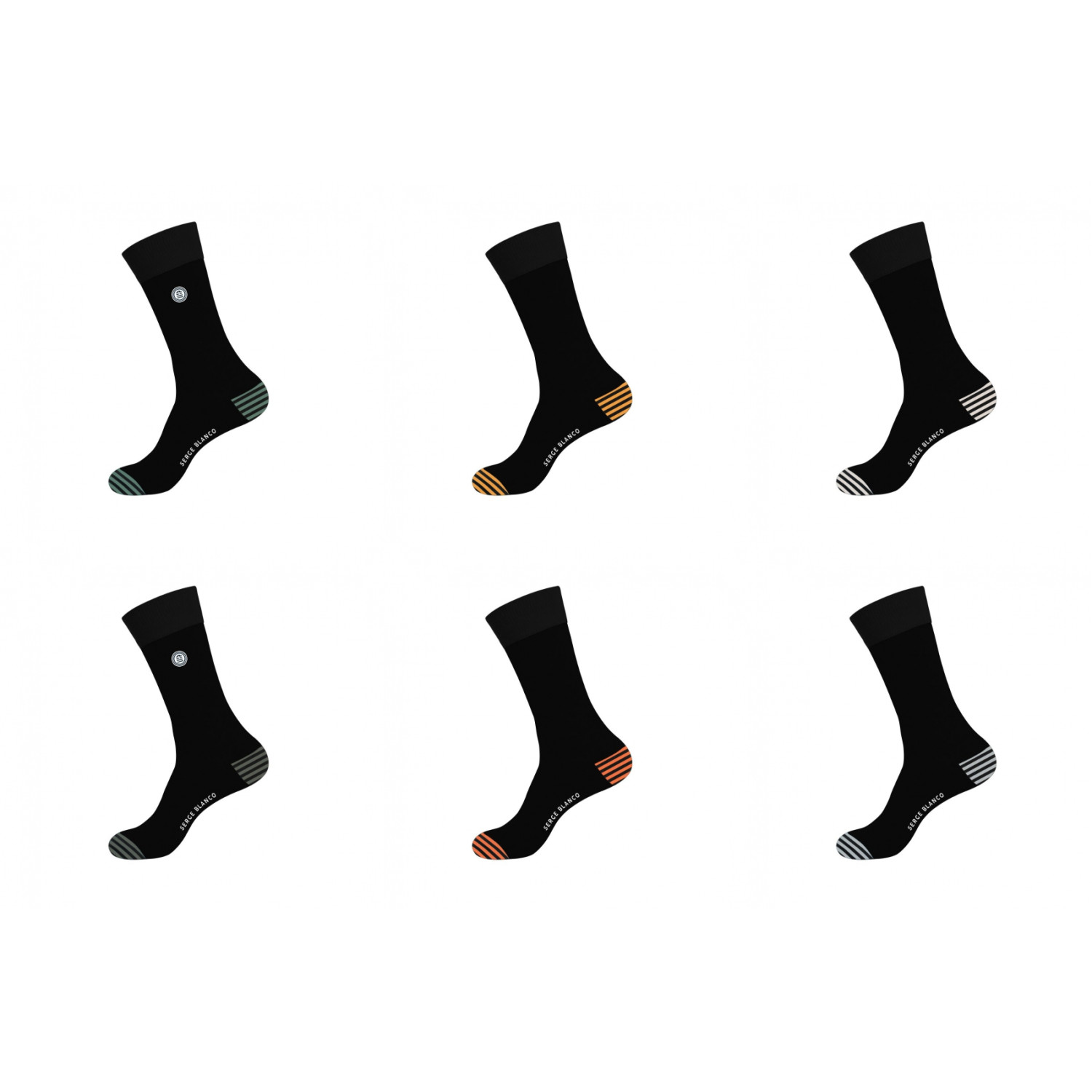 Lot De 6 Chaussettes De Ville, SERGE BLANCO