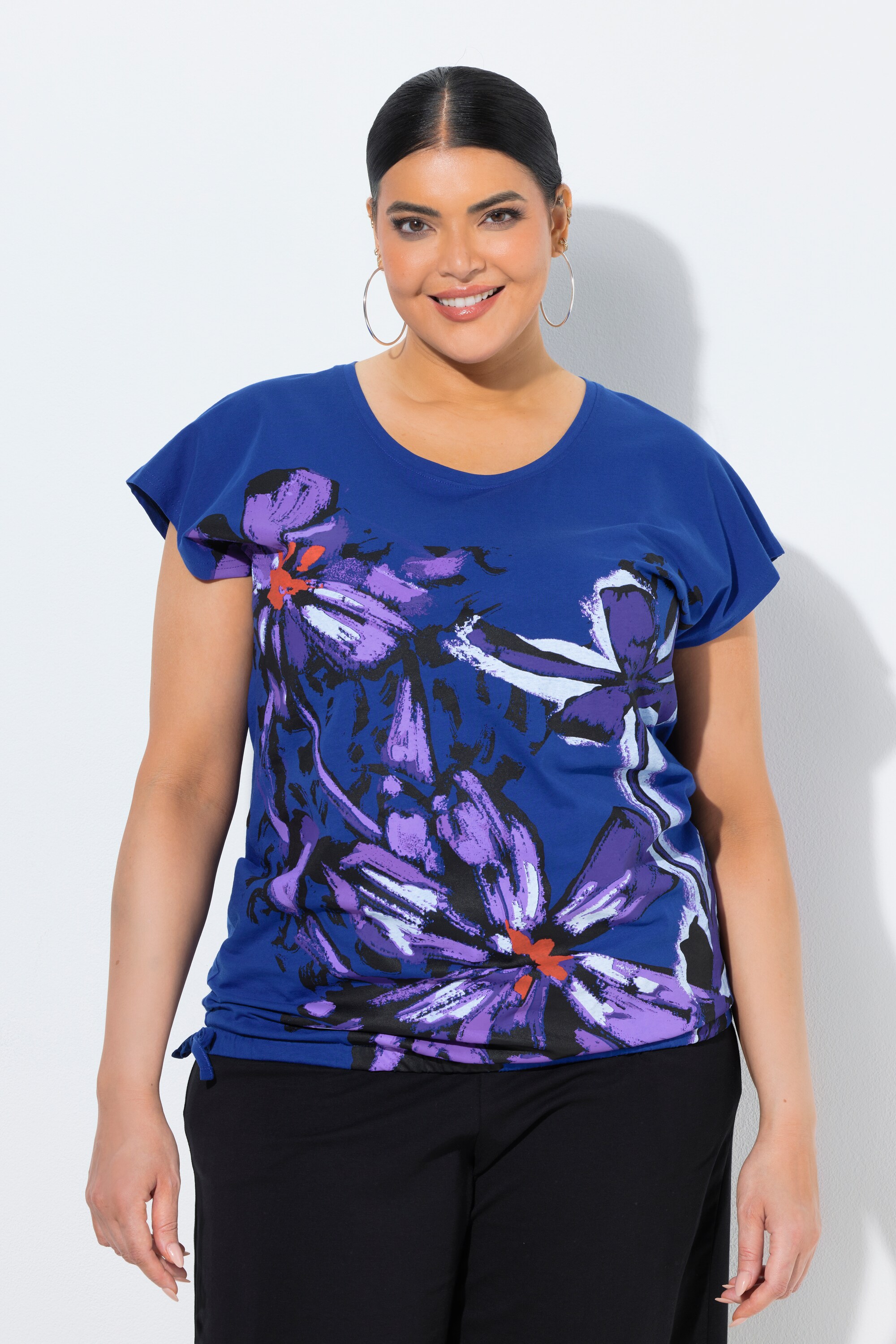 T-shirt oversize, imprimé à fleurs, ULLA POPKEN
