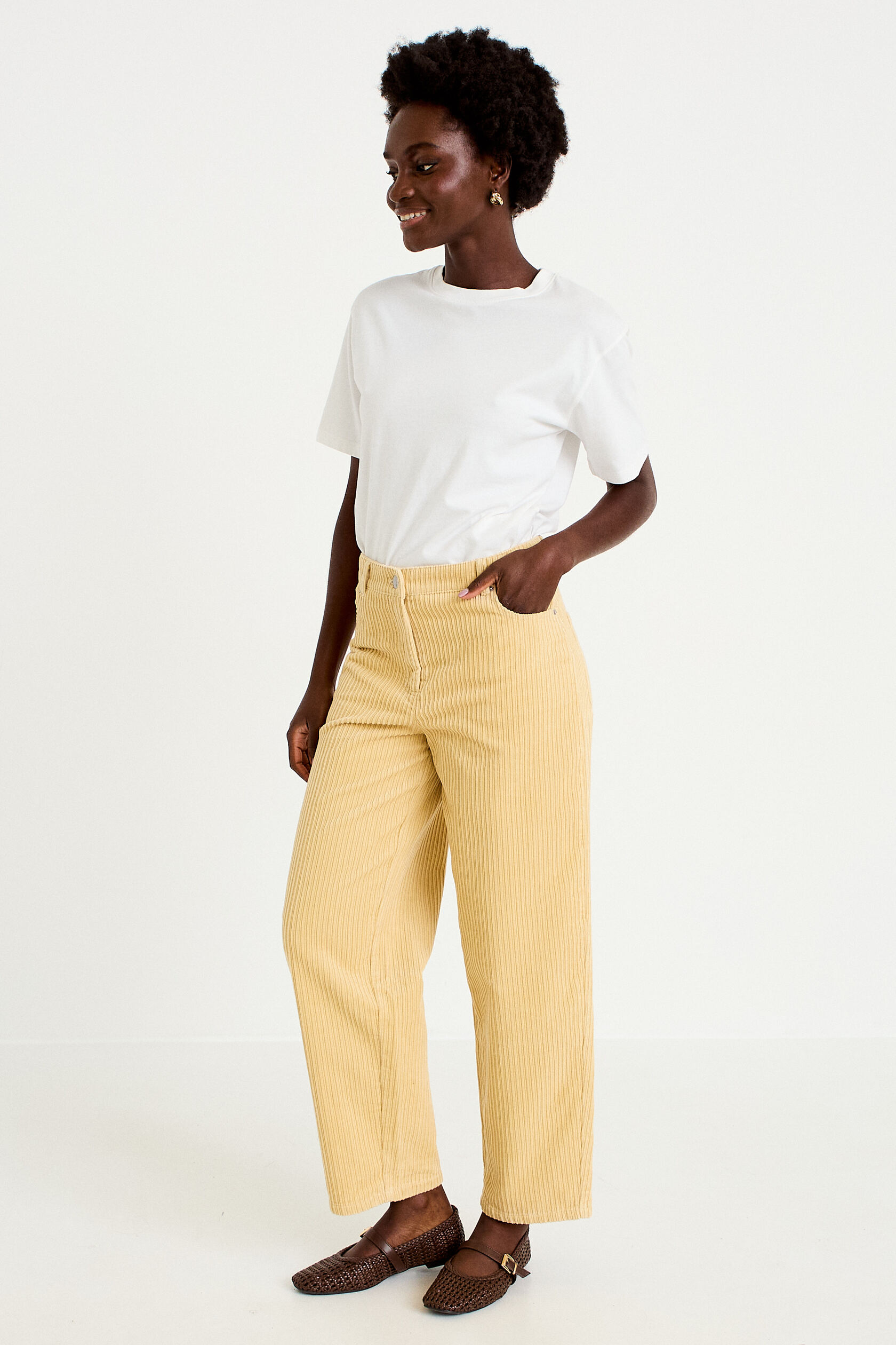 Pantalon large en velours, CACHE CACHE