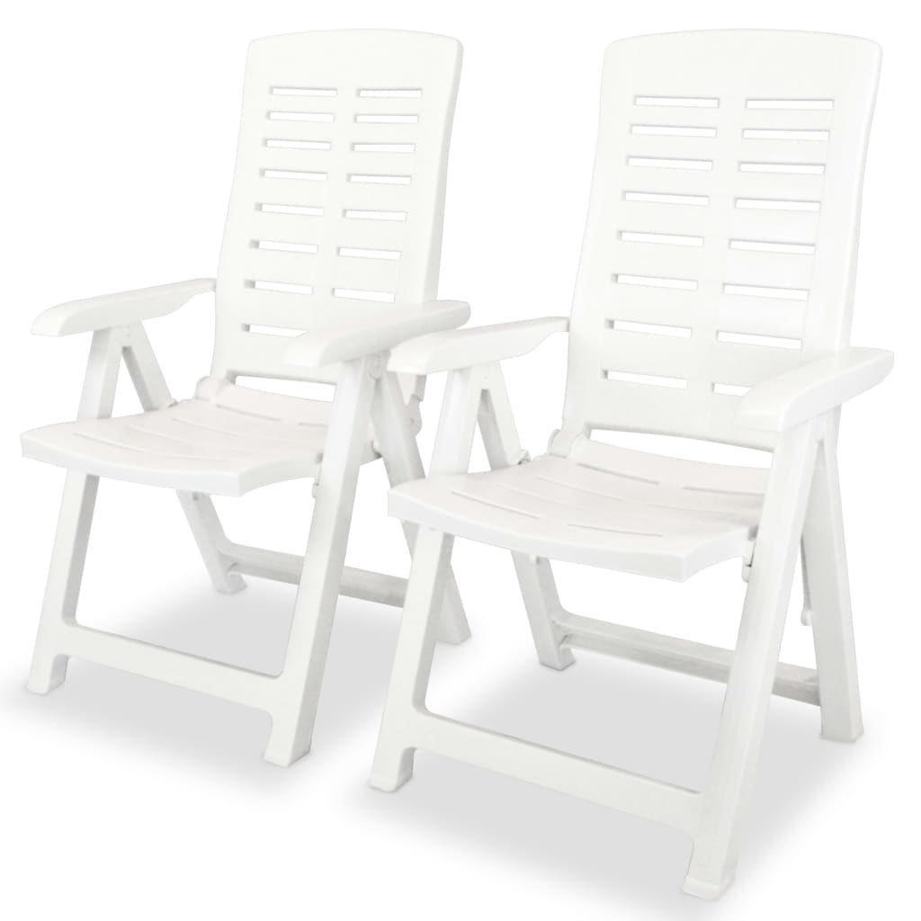 Lot de 2 chaises de jardin inclinables pliables, HOME MAISON