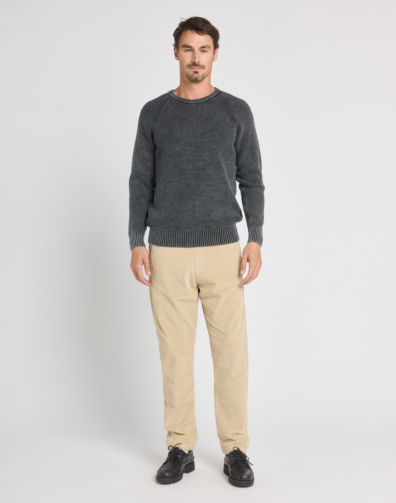 PANTALON LOOSE VELOURS BEIGE, PULLIN