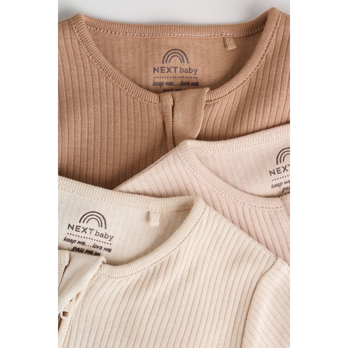 Lot De 3 Dors-bien Bébé NEXT Avec Zip Double Sens - Taille 3 Mois - Beige - Lavable En Machine