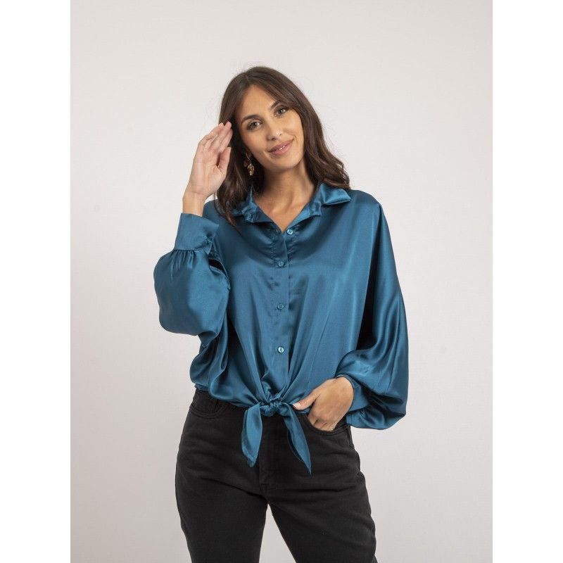 Chemise femme bleu canard La Redoute