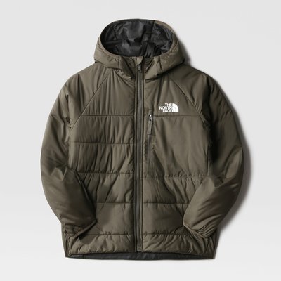 Reversible Hooded Padded Jacket with Logo Print THE NORTH FACE