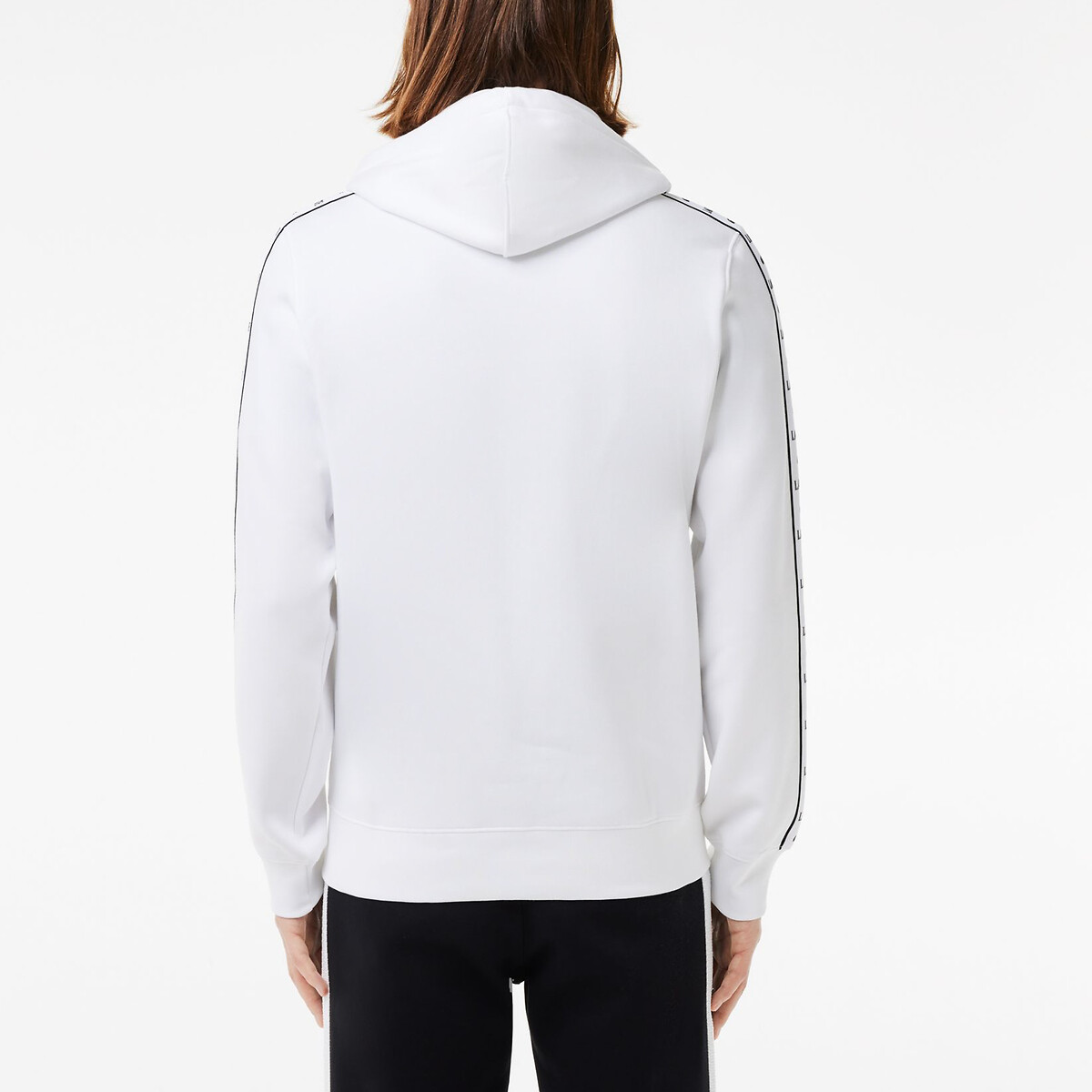 Sweatshirt à capuche lacoste live en molleton imprimé signature new arrivals