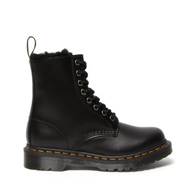 1460 Serena Ankle Boots in Leather with Faux Fur Lining DR. MARTENS