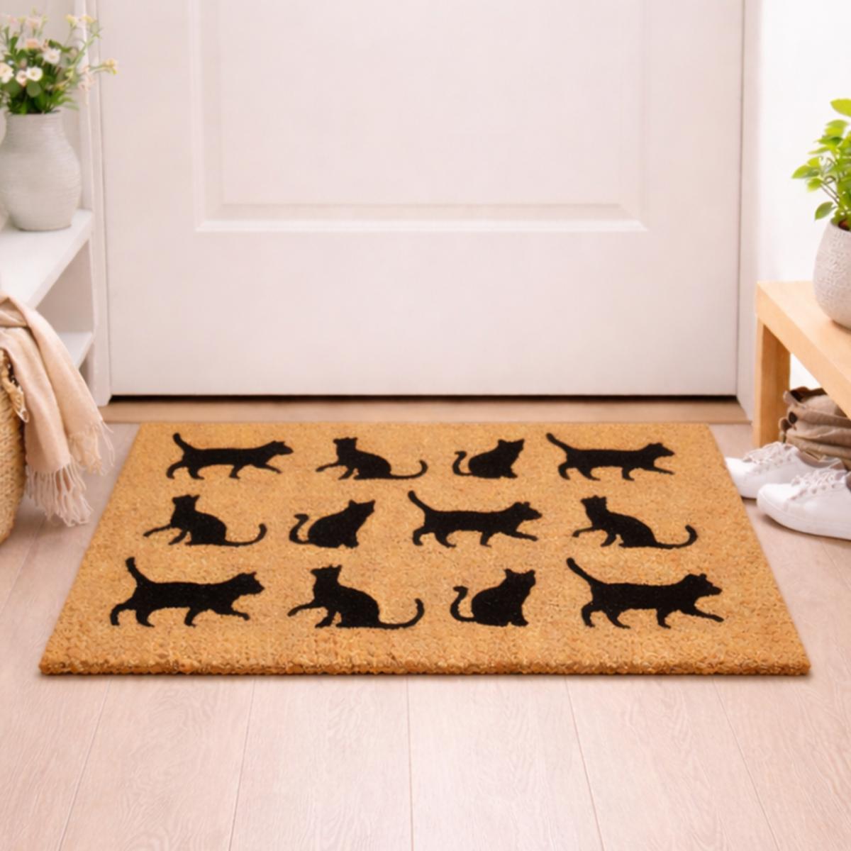 Paillasson motif animaux en relief, fibres naturelles tissées, CATWALK, UN AMOUR DE TAPIS