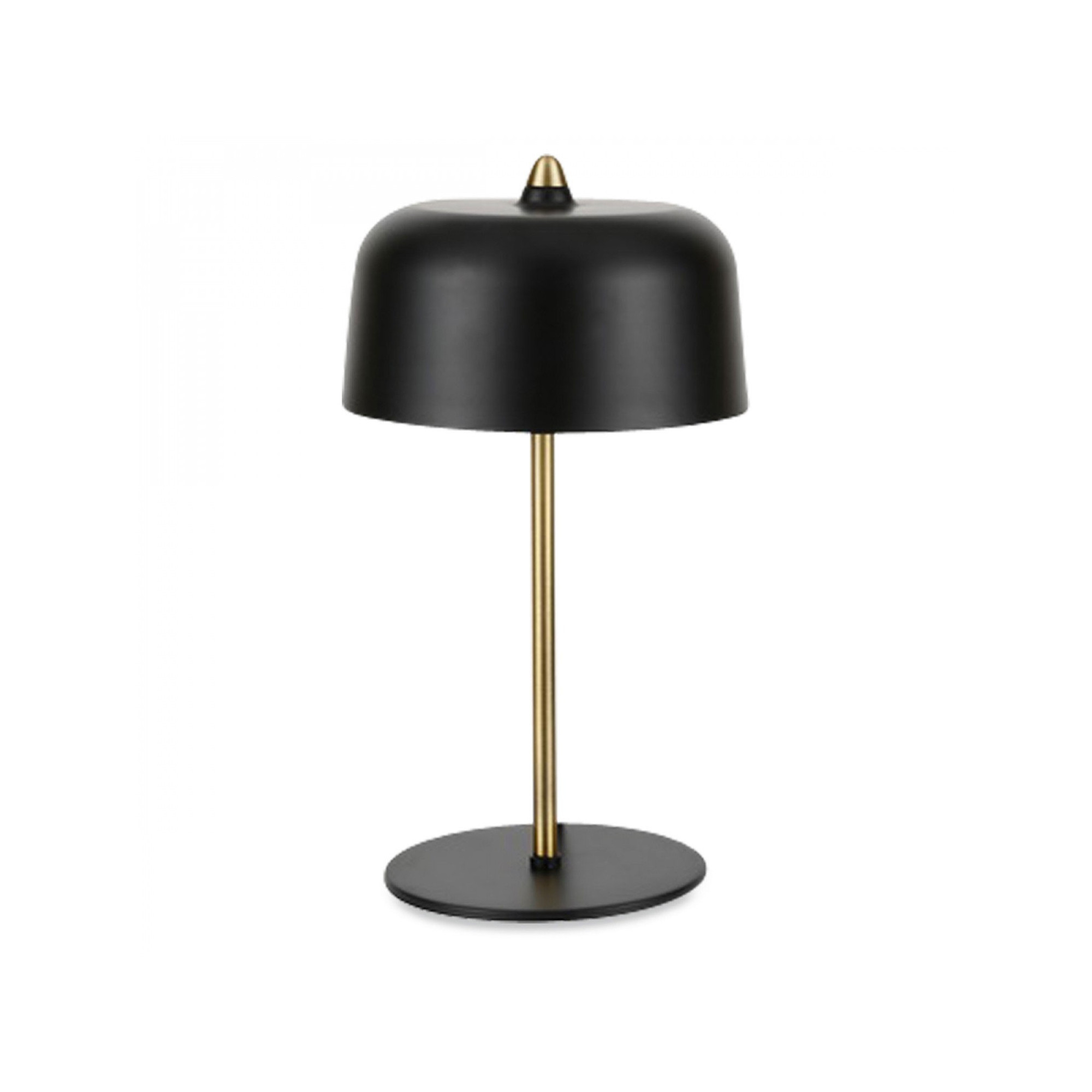 Lampe à Poser Champignon Métal Noir et Doré, WADIGA