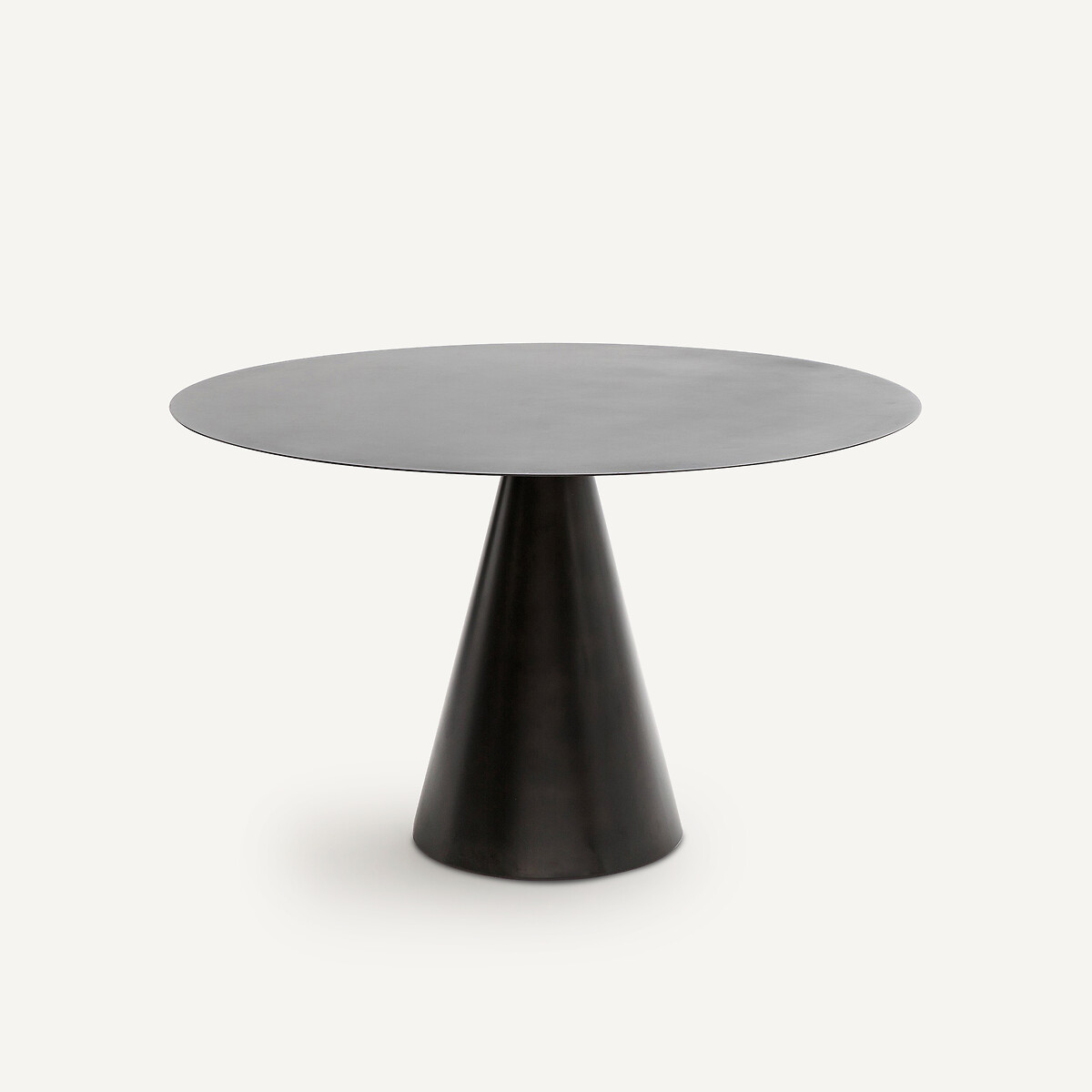 Tafel in staal met used effect, Ø120 cm, Mayra