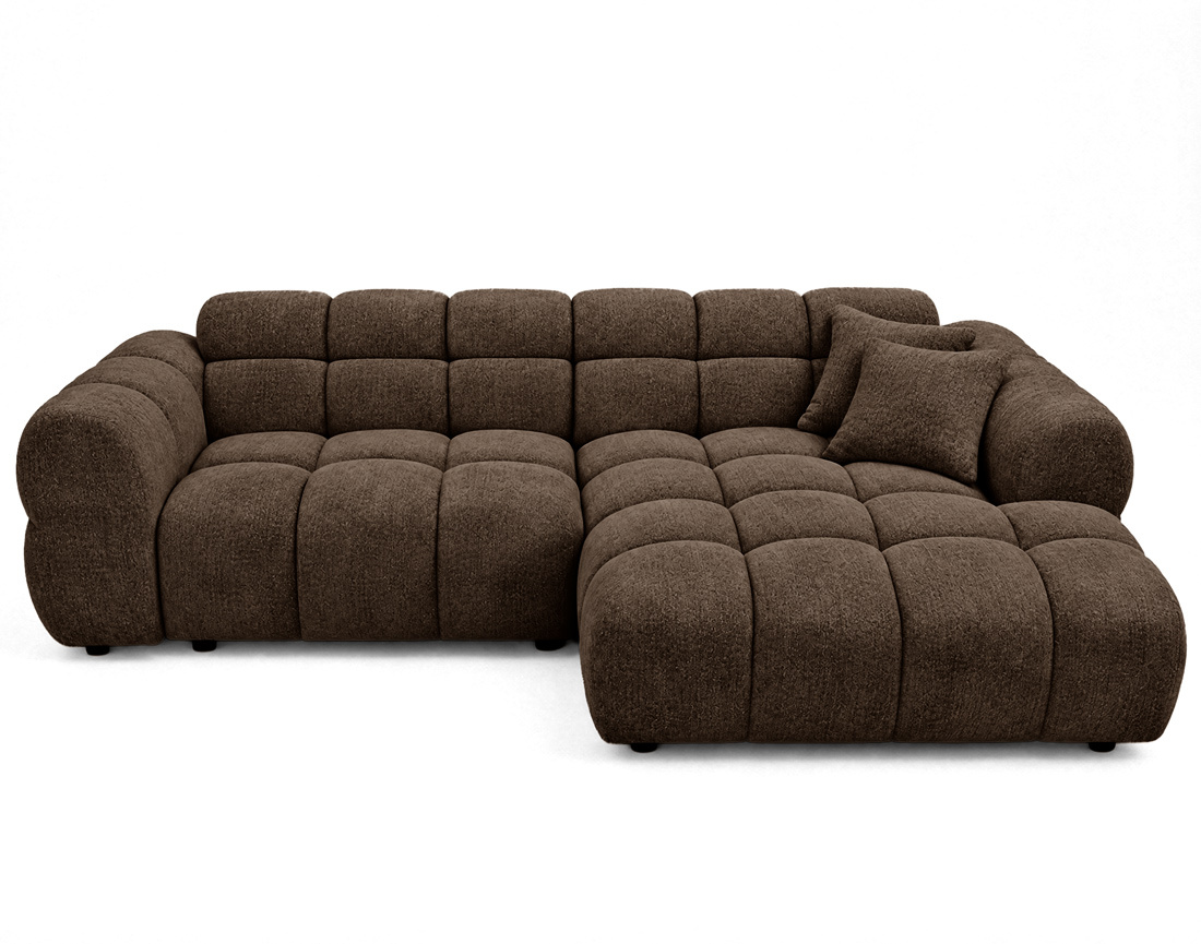 Canapé d'angle droit 4 places convertible avec, MINI RAY, BEST MOBILIER