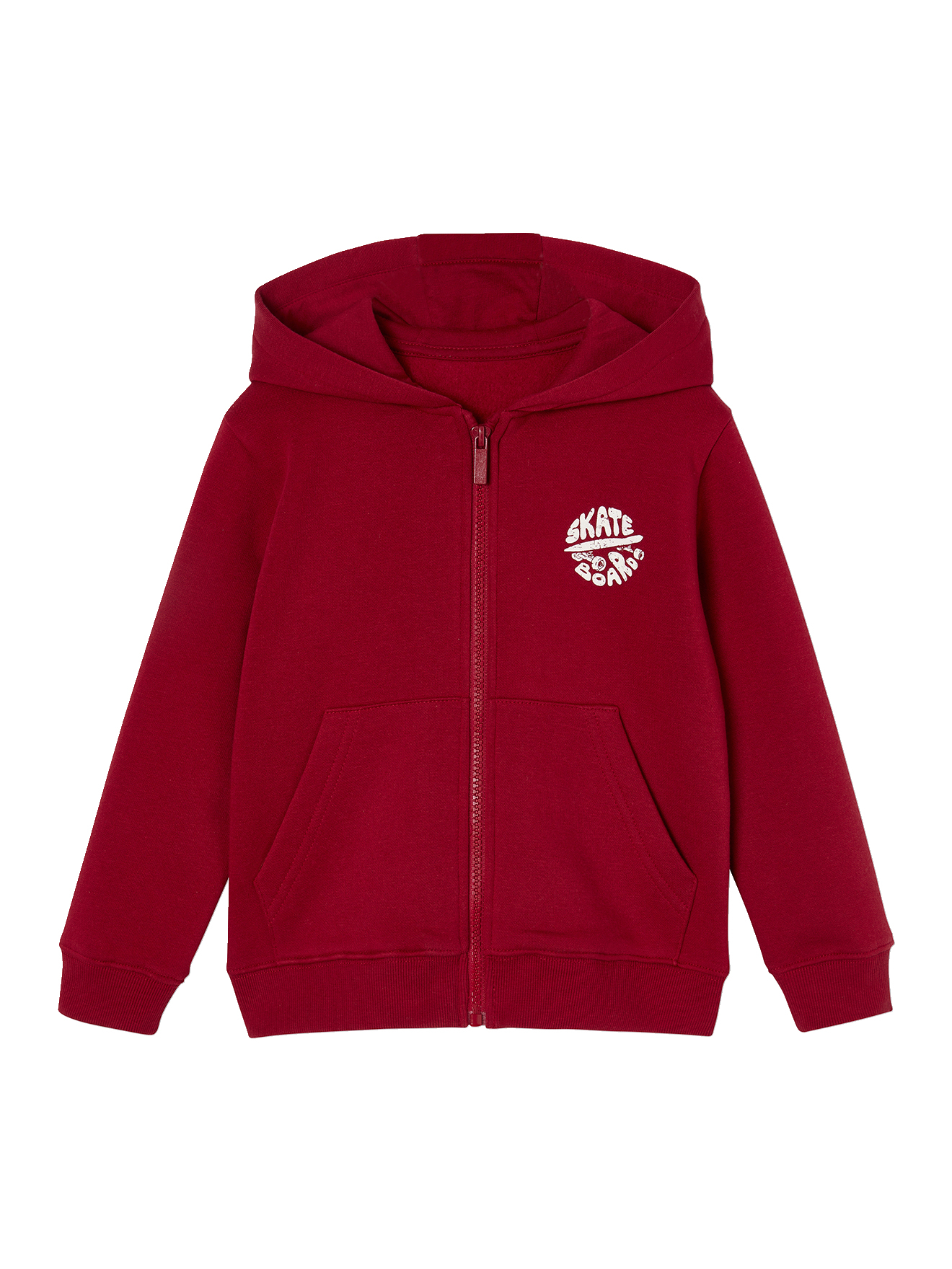 Sweat zippé à capuche Basics, VERTBAUDET