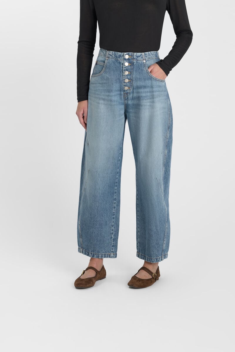 Jeans loose, large , longueur 34, LE TEMPS DES CERISES