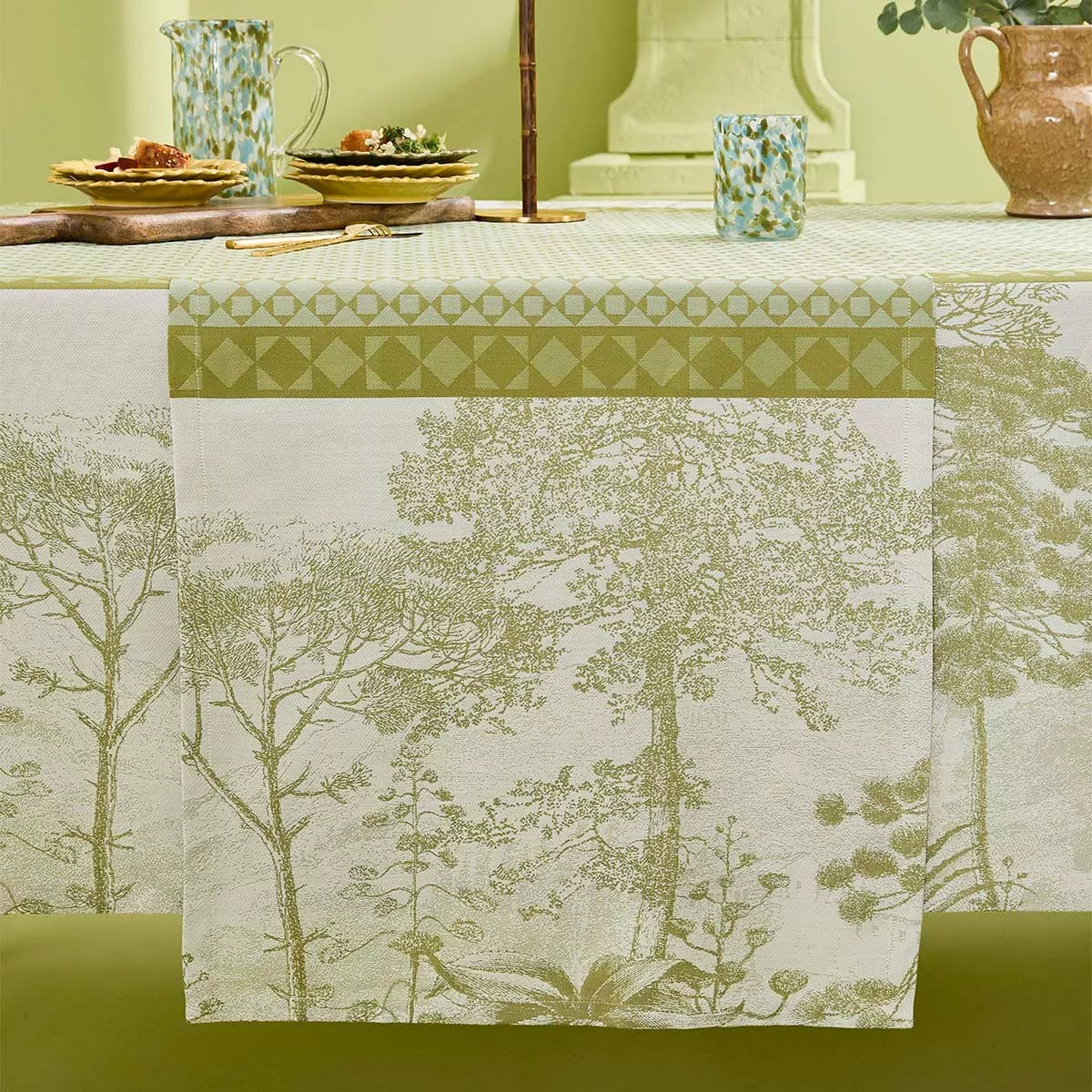 Chemin de table pur coton antitache LE SUD, GARNIER THIEBAUT