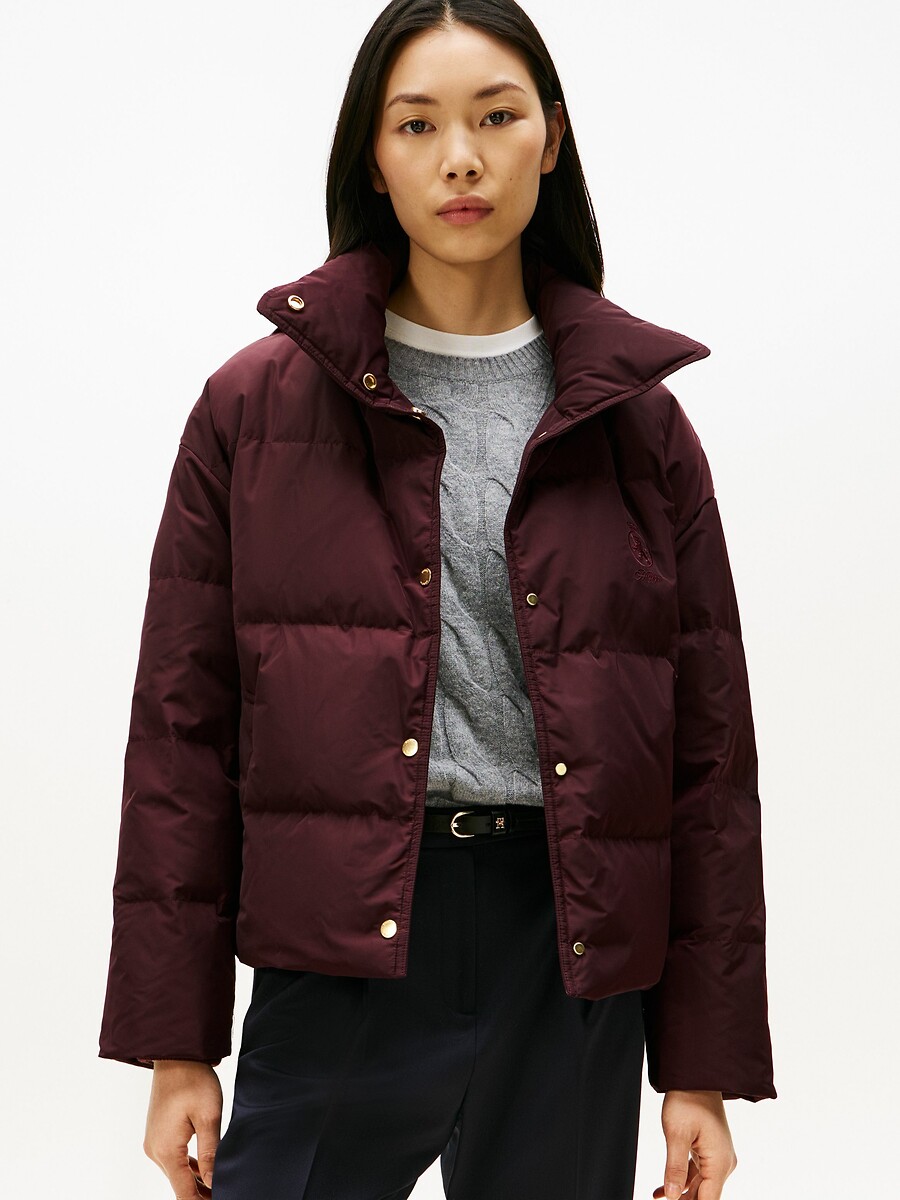 Doudoune courte à col montant, TOMMY HILFIGER