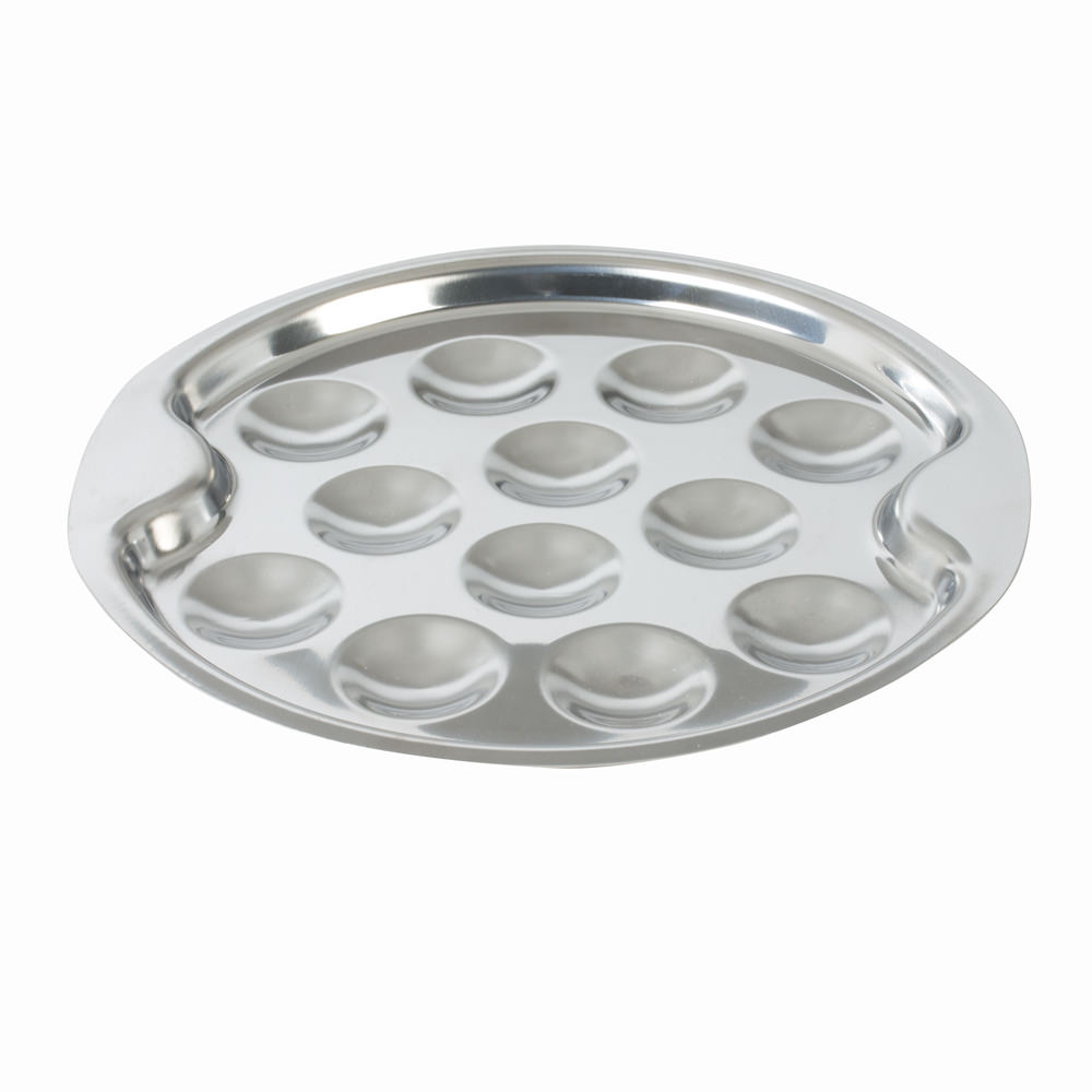 Plat 12 escargots inox 19.5 cm, ROGER ORFEVRE