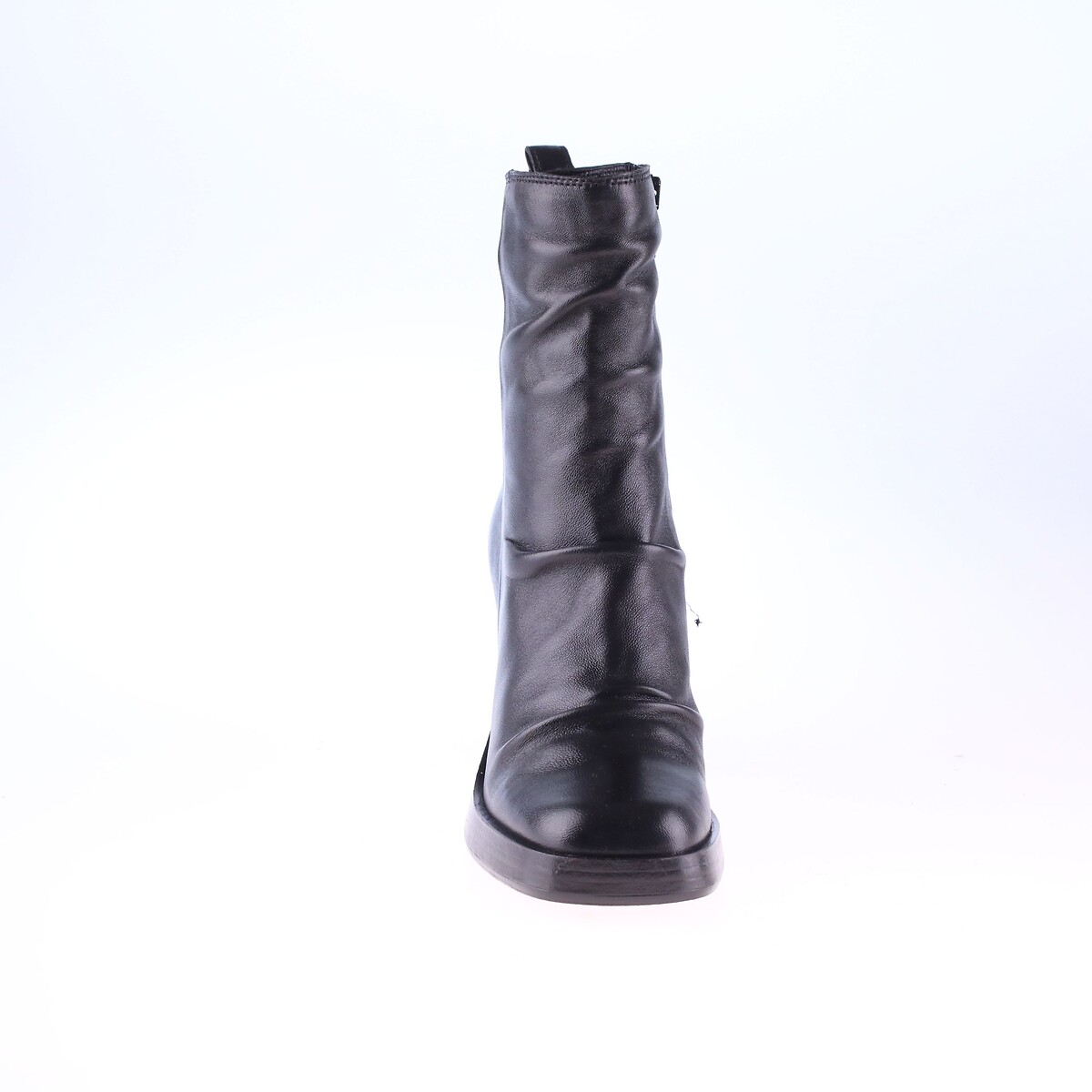 MJUS Botines de tacón, de piel plisada, con puntera cuadrada — photo 3
