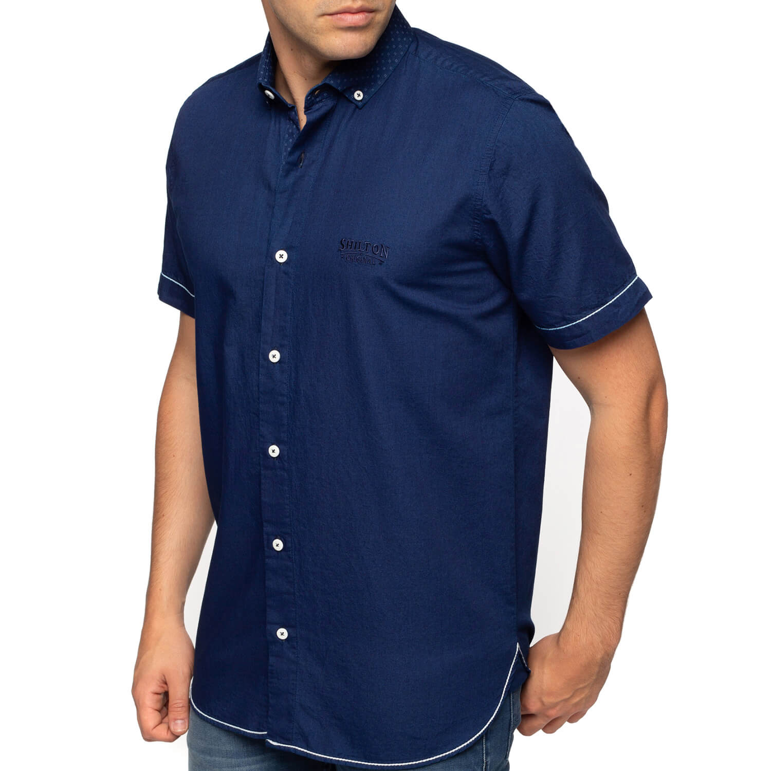 Chemise original compétition Indigo sur Shilton : le vêtement Rugby Sportswear !, SHILTON