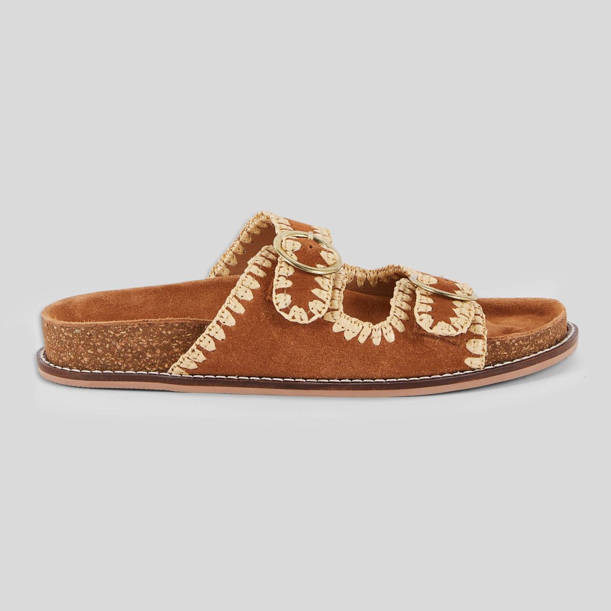 Sandales en cuir, MONOPRIX