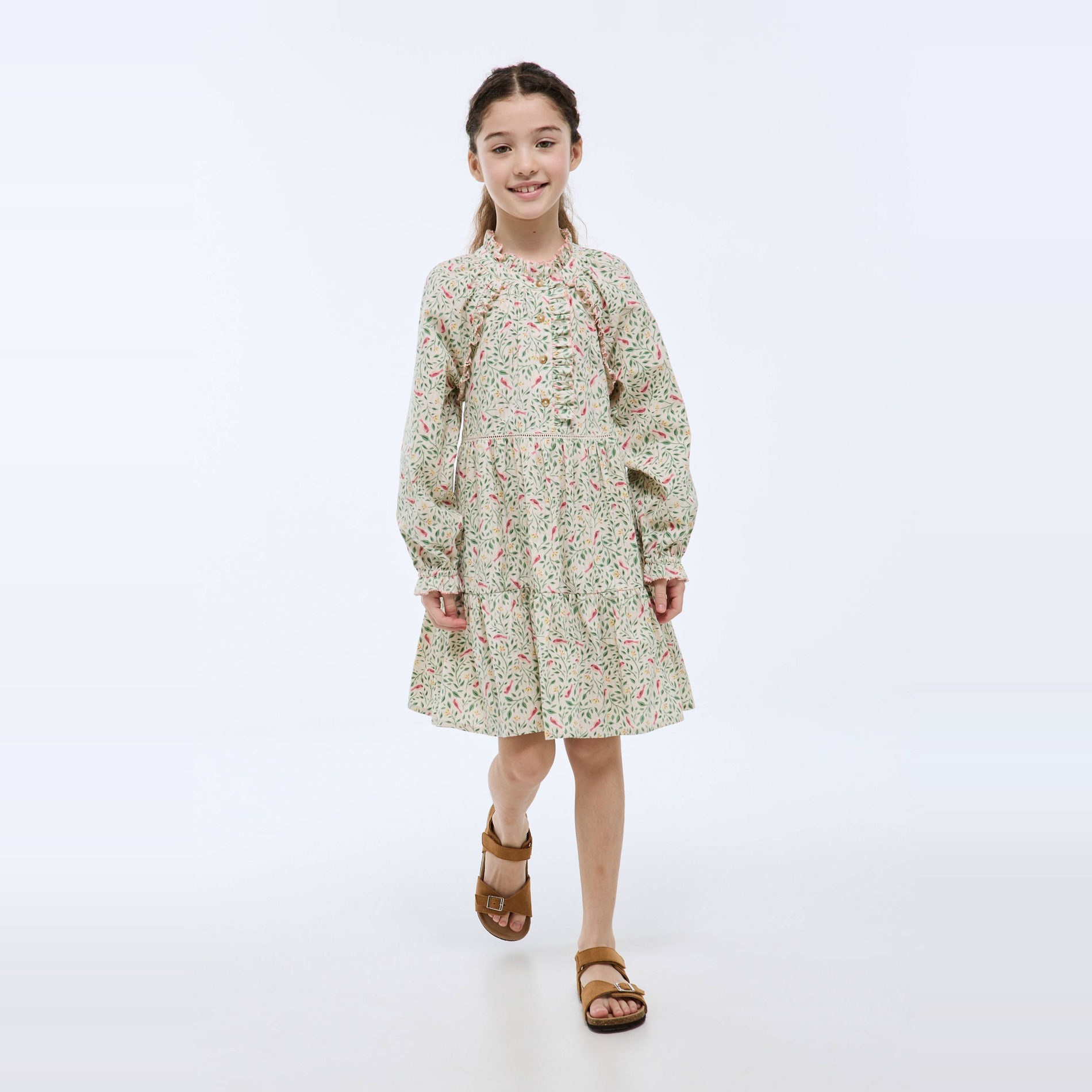Robe imprimée en coton, MONOPRIX