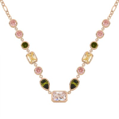 Tulip Street 18ct Rose Gold Plated Multi Stone Necklace RADLEY LONDON