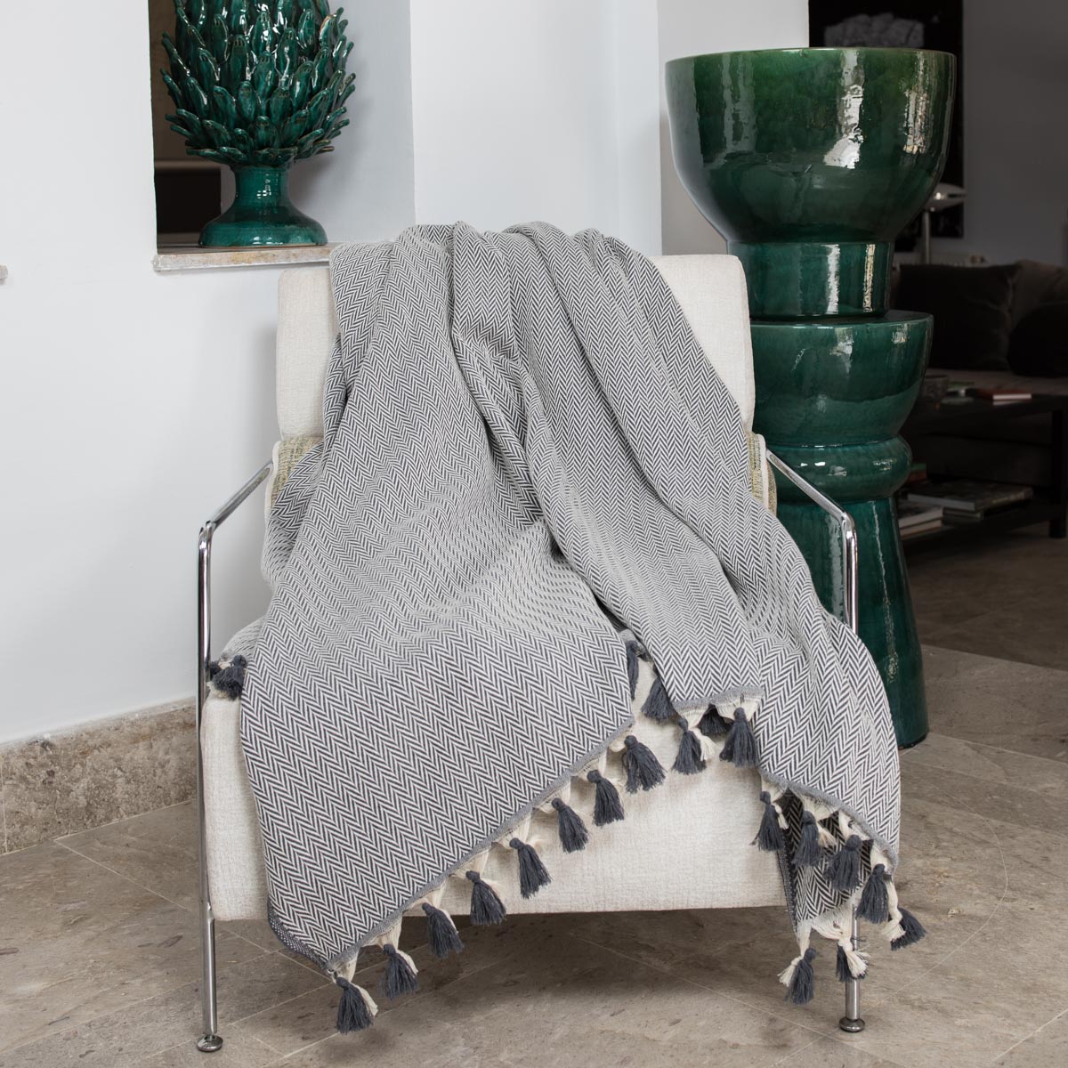 Plaid coton MEGEVE, FEBRONIE