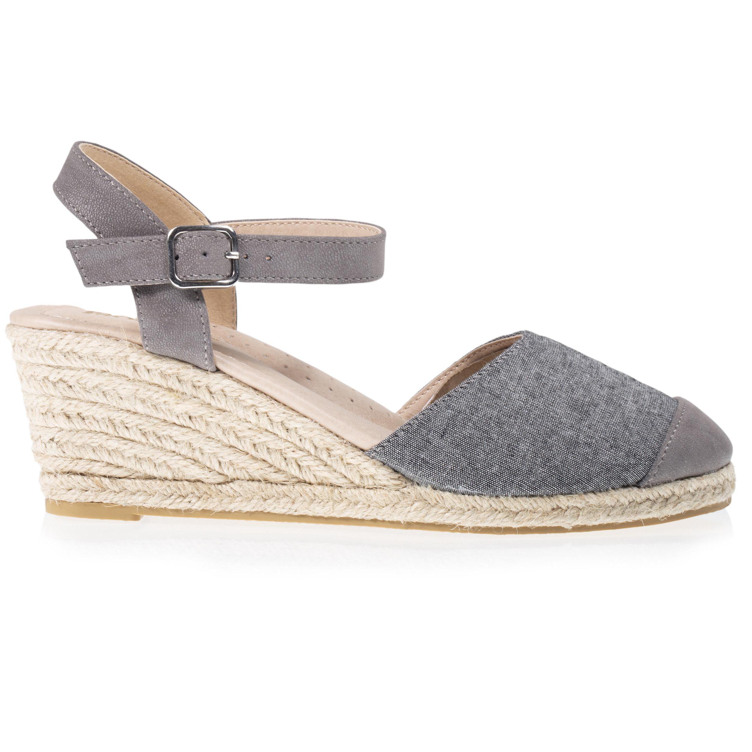 Espadrilles à talon de 6 cm, ultra confortable, semelle à mémoire de forme, ISOTONER