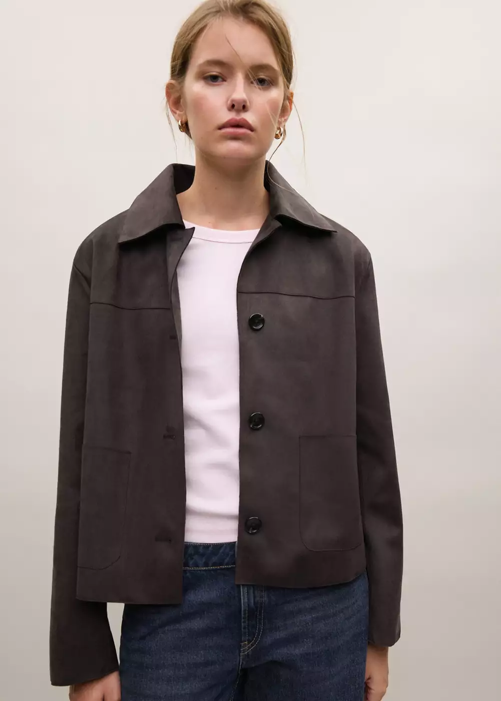 Veste imitation daim, MANGO TEEN