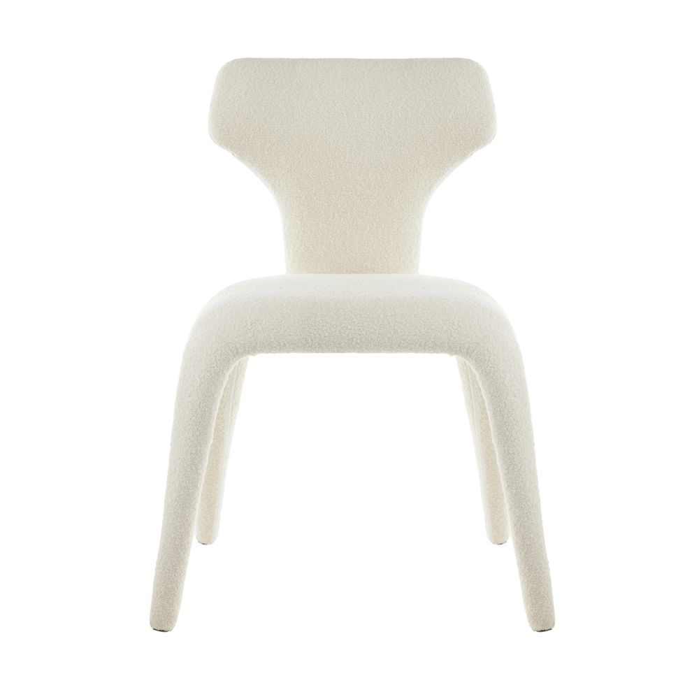 Chaise repas full bouclette rase écru, ZAGO