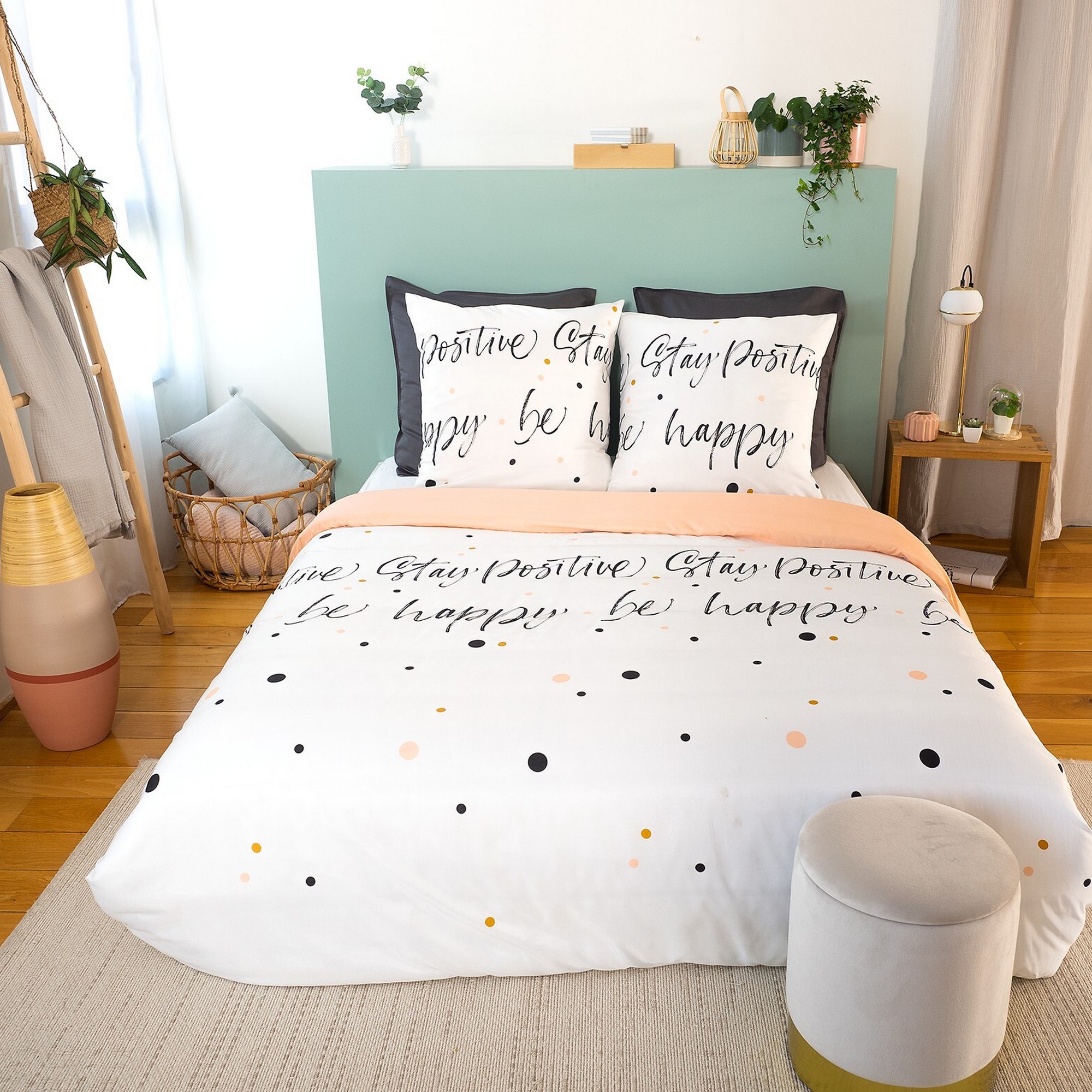 Parure de lit - housse de couette avec taies en microfibre, EDEN