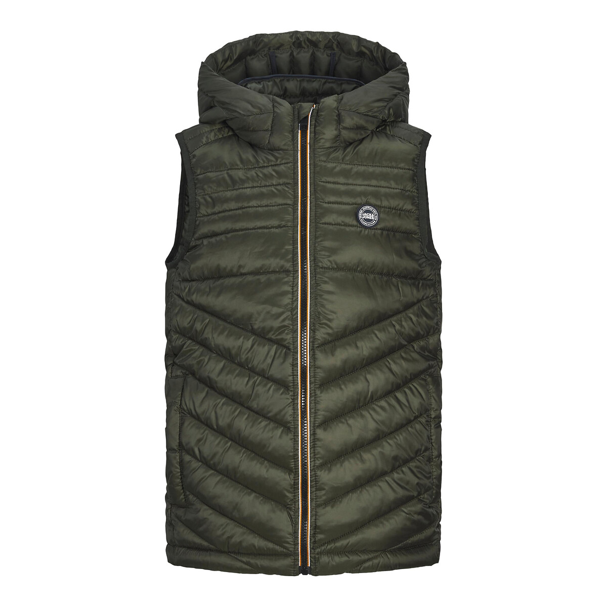 Hooded padded puffer jacket navy blue 