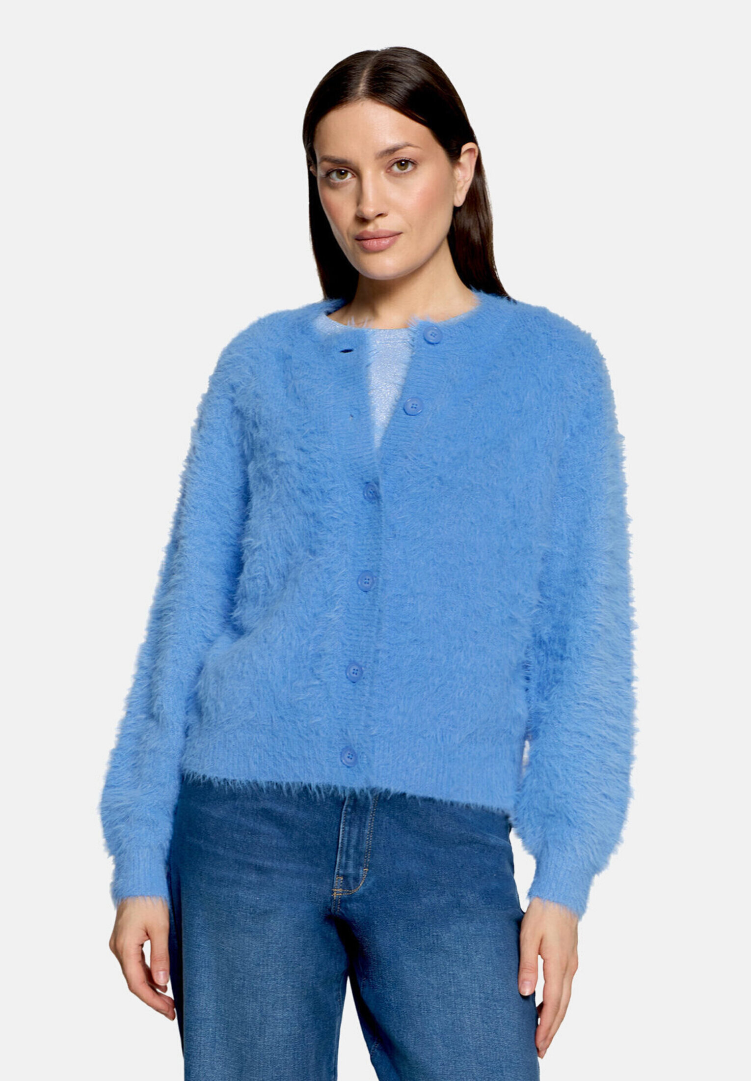 Cardigan en maille à teneur en fil fantaisie, BETTY & CO
