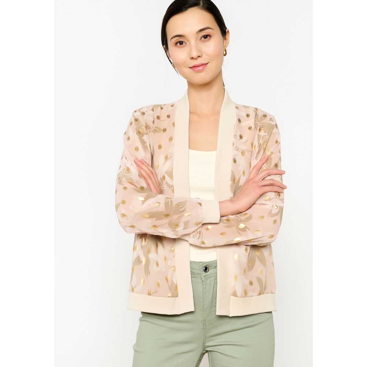 Veste teddy best sale femme fleuri