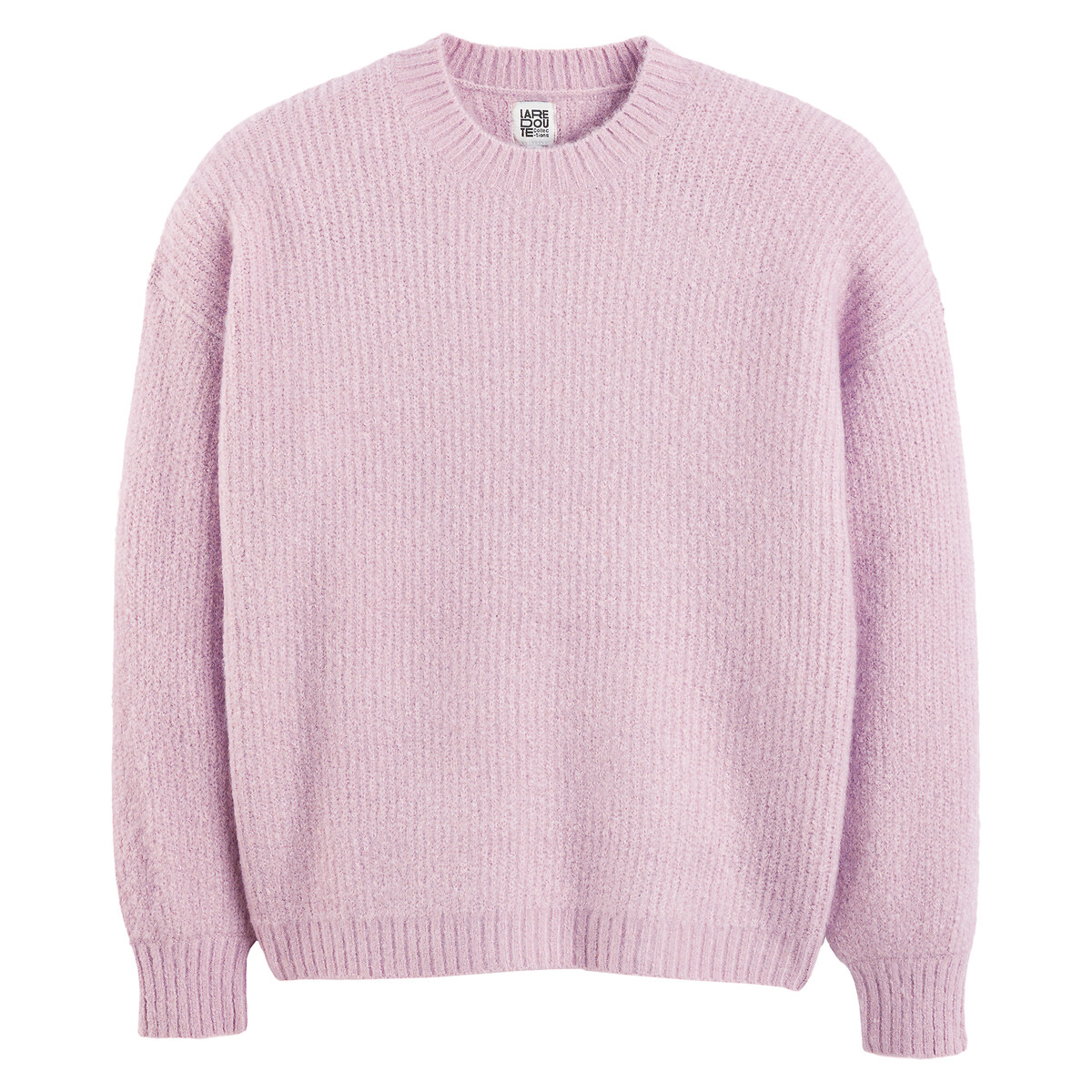 Chunky knit jumper in loose fit, pink, La Redoute Collections