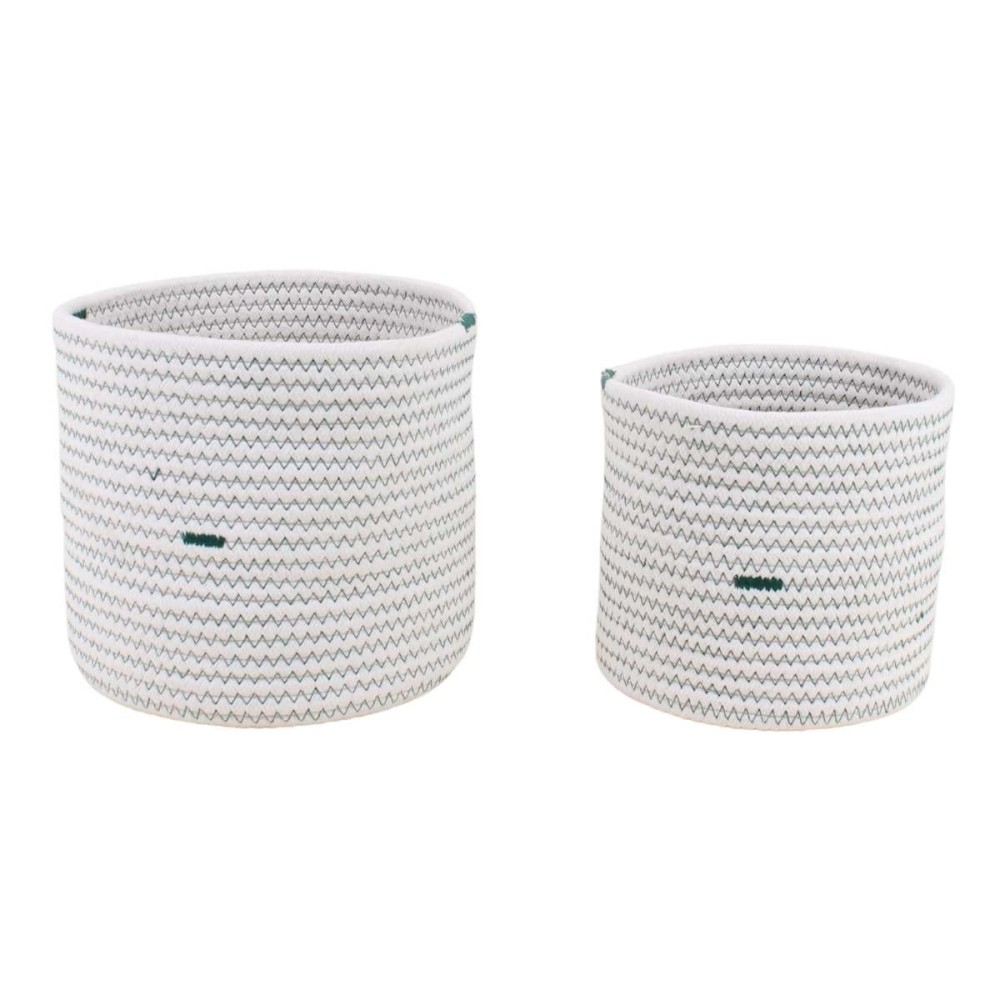 Lot de 2 paniers en corde, AZAO