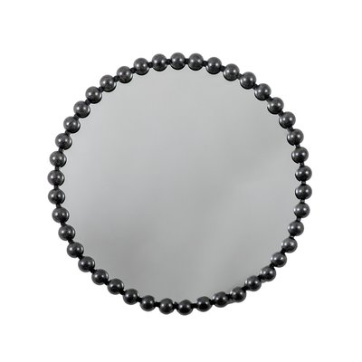 80cm Black Round Bobble Mirror SO'HOME